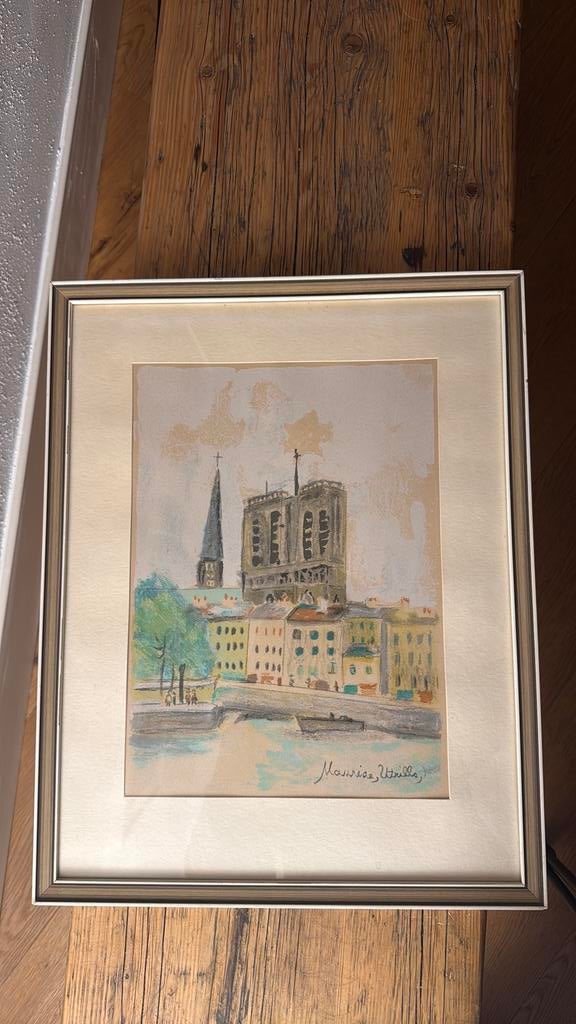 Maurice Utrillo - Notre-Dame Cathedral, Antiek en Kunst, Ophalen of Verzenden