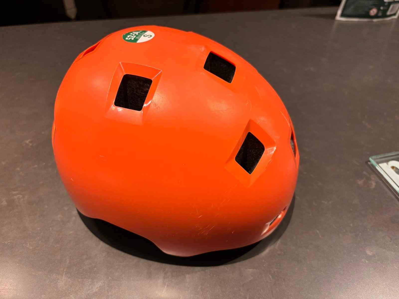 Teab Fietshelm kind maat S (52-54cm) oranje, Ophalen of Verzenden, Gebruikt, S, Jongen of Meisje