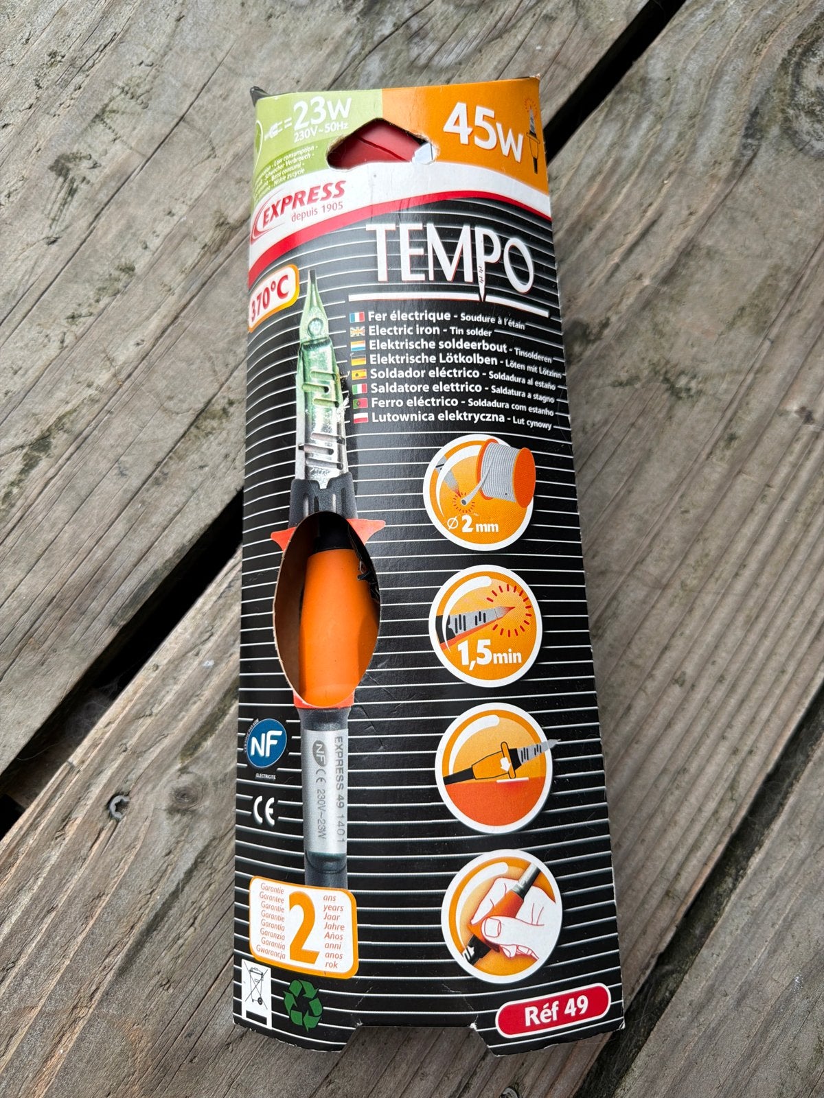 Tempo elektrische soldeerbout 23W/45W, Ophalen, Nieuw, Minder dan 150 ampère, Overige typen