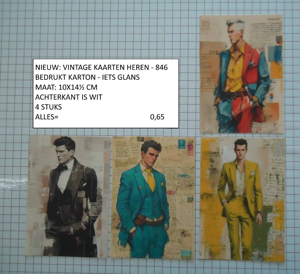 enkele herenkaarten ( 2 sets ) alleen verzenden, Hobby en Vrije tijd, Ophalen, Nieuw, Papier of Karton, Overige merken