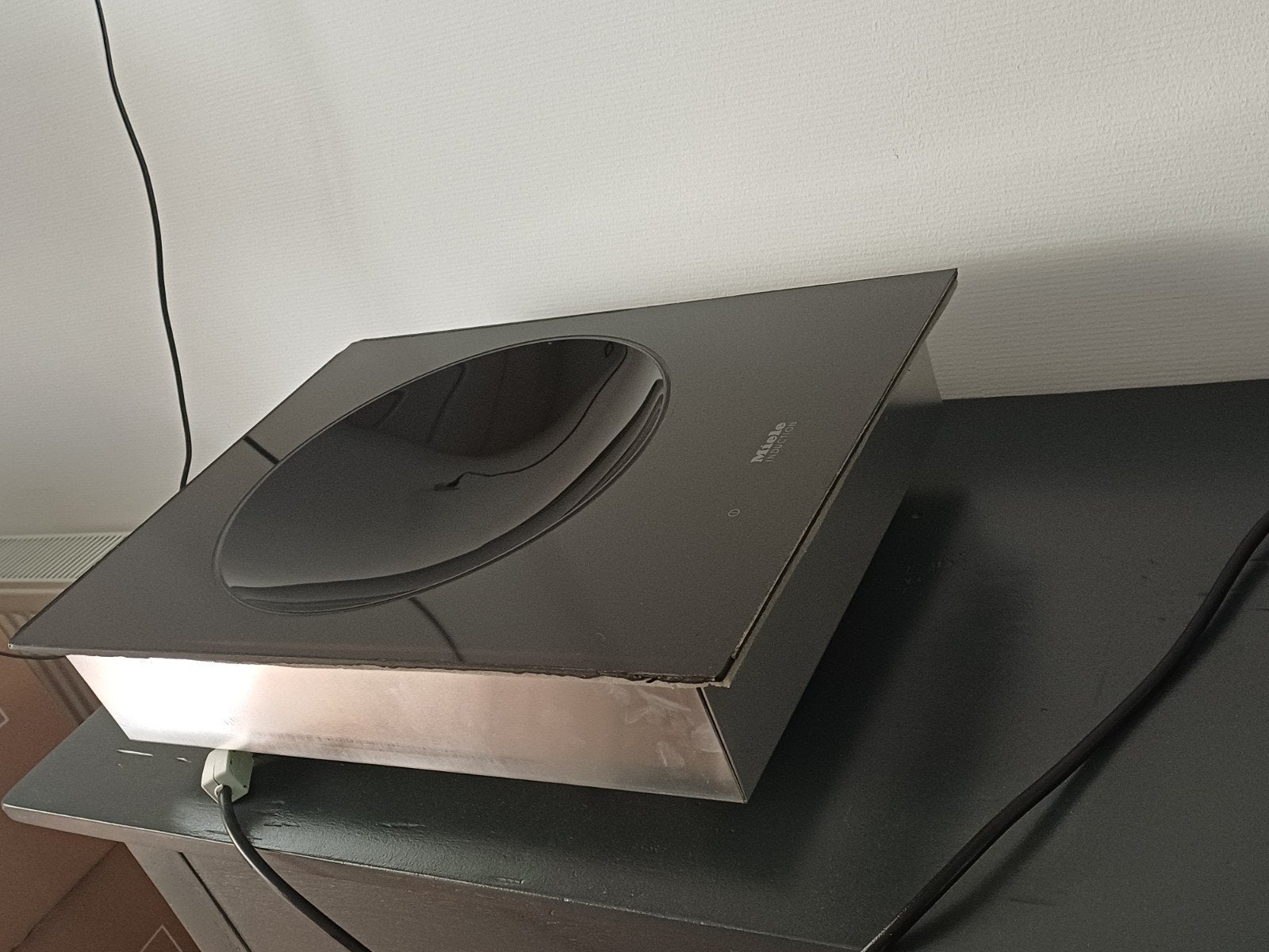 Miele inductie wokplaat + pan, Ophalen, Gebruikt, Inbouw, 3 kookzones of minder