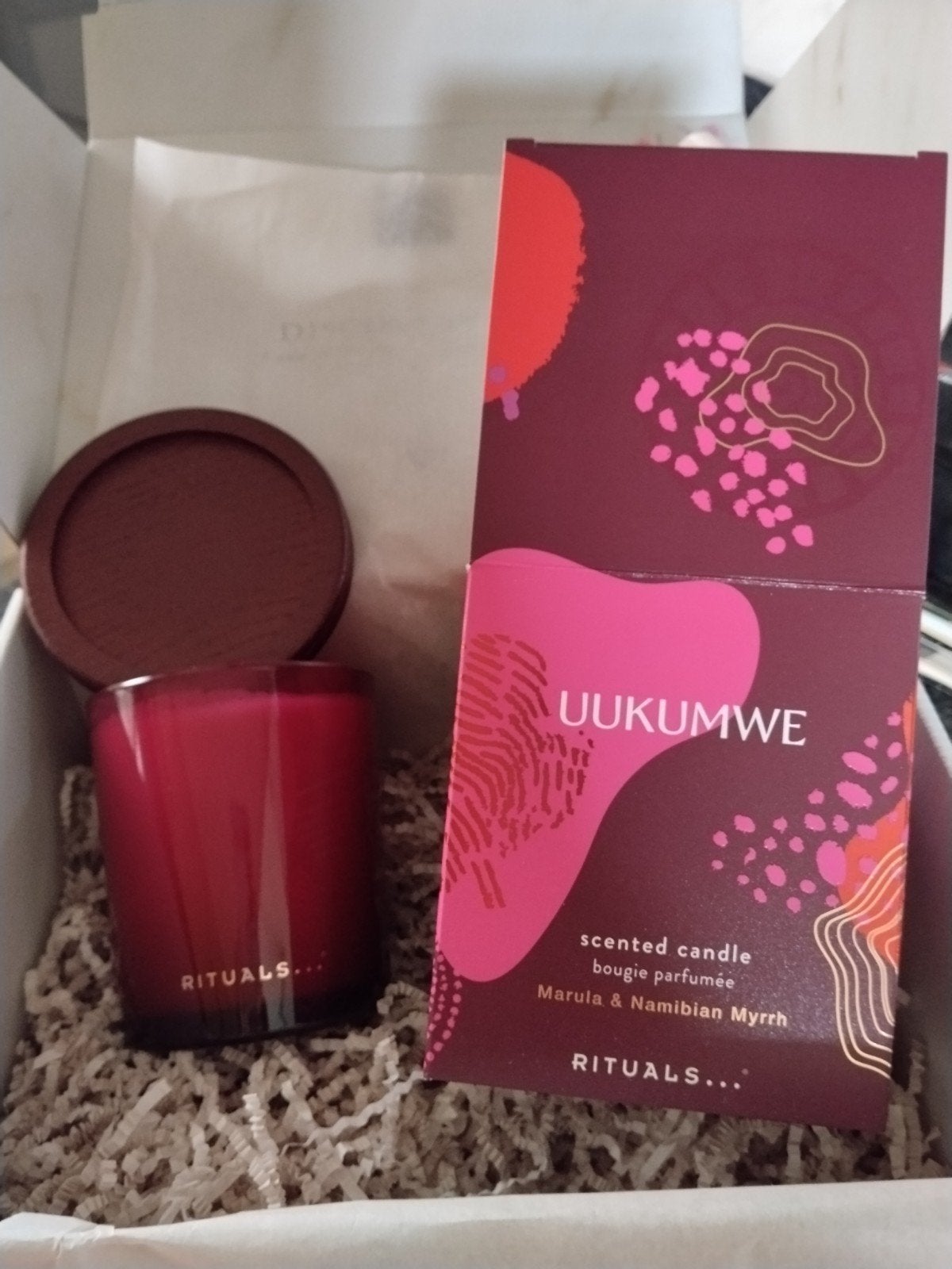 Rituals Limited Edition Geurkaars Uukumwe met Houten Plateau, Verzenden, Nieuw, Glas, Rituals