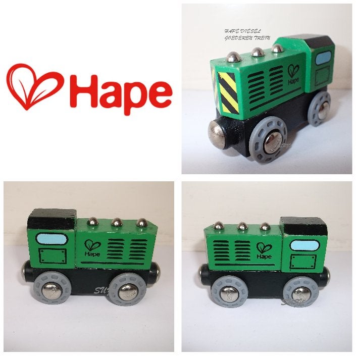 Happe Diesel Goederen Trein voor Houten Trein Spoor, Kinderen en Baby's, Ophalen of Verzenden, Gebruikt