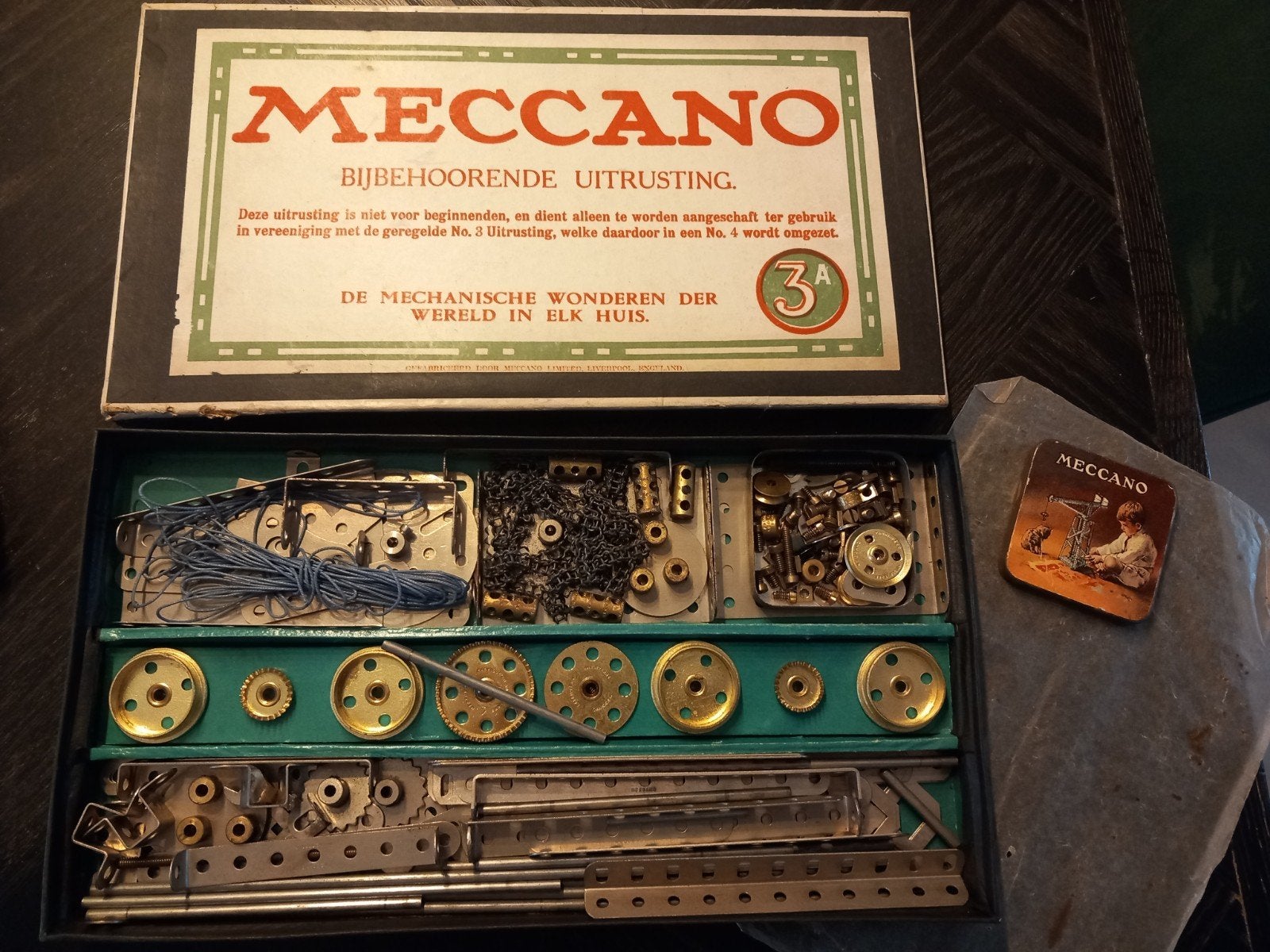Vintage Meccano Bouwdoos 3A - Bijbehorende Uitrusting, Meccano Ltd., Gebruikt, Info@meccano.com, Ophalen of Verzenden