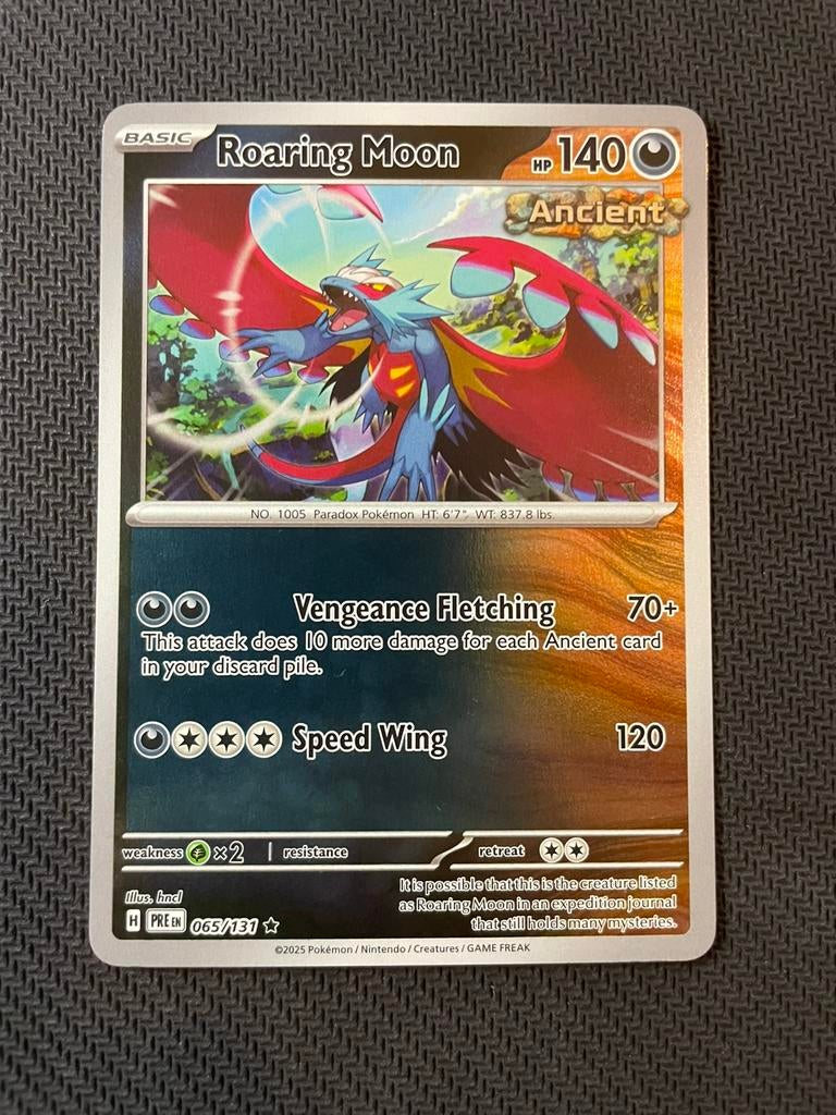 Roaring Moon 065/131 Reverse Holo Prismatic Evolutions, Ophalen of Verzenden, Zo goed als nieuw