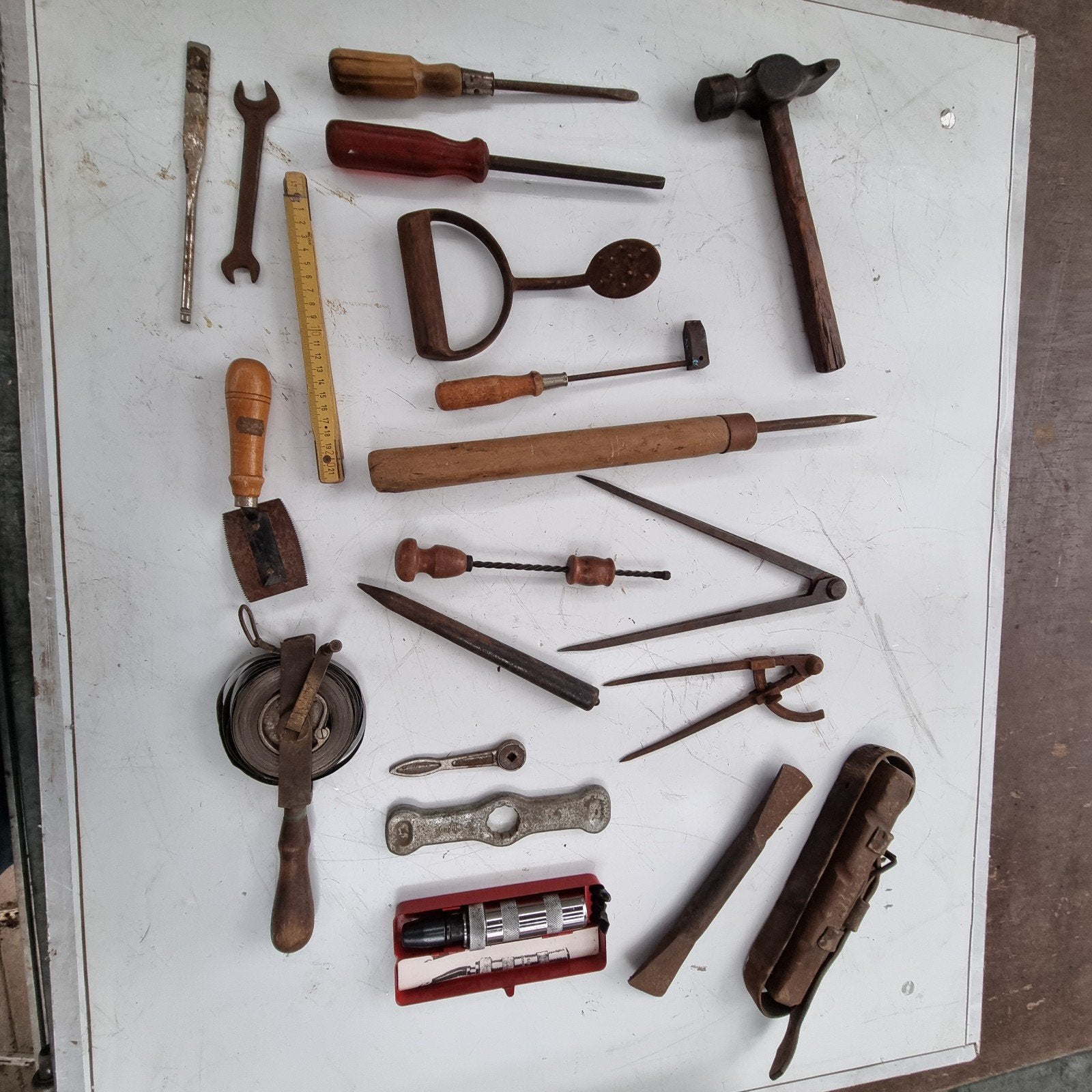 diverse antieke oude gereedschappen oa voor auto, Antiek en Kunst, Ophalen