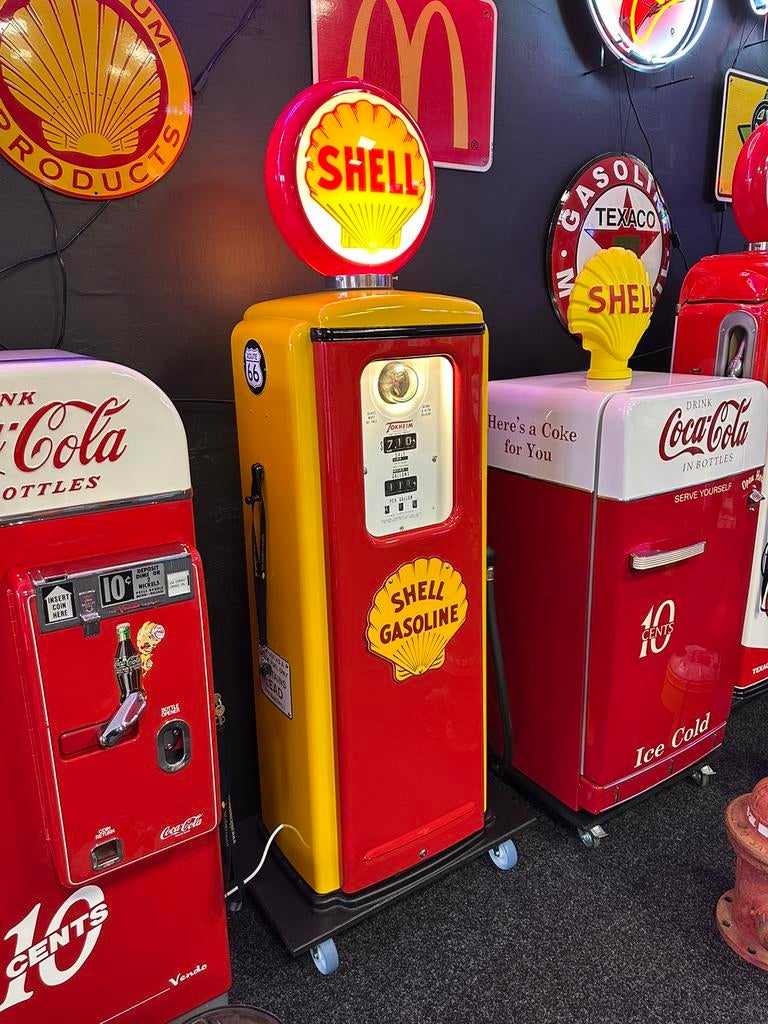 USA benzinepomp - USA Gas Pump Tokheim T39 Shell Design, Verzamelen, Automaten | Overige, Ophalen, Zo goed als nieuw