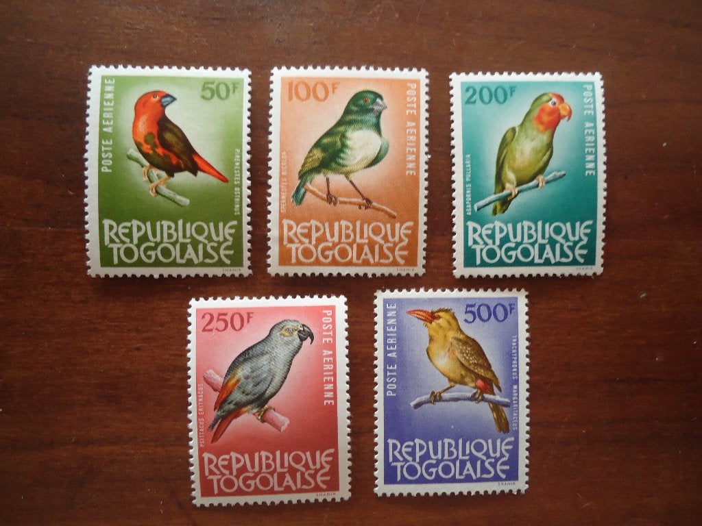 Vogels Togo 1964, mi. 402-06 postfris/ongebruikt, Ophalen of Verzenden, Postfris, Dier of Natuur