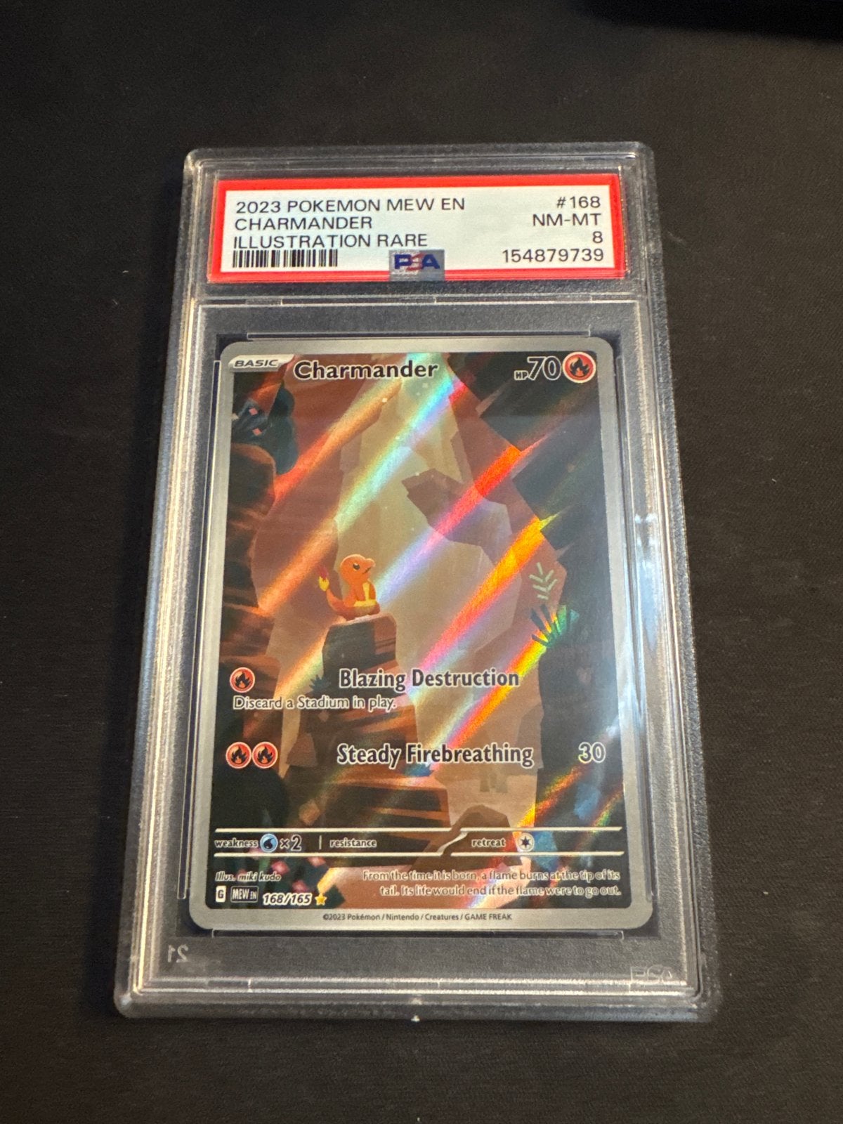 Pokémon Venusaur ex & Charmander PSA 8 NM-MT, Ophalen, Zo goed als nieuw, Meerdere kaarten