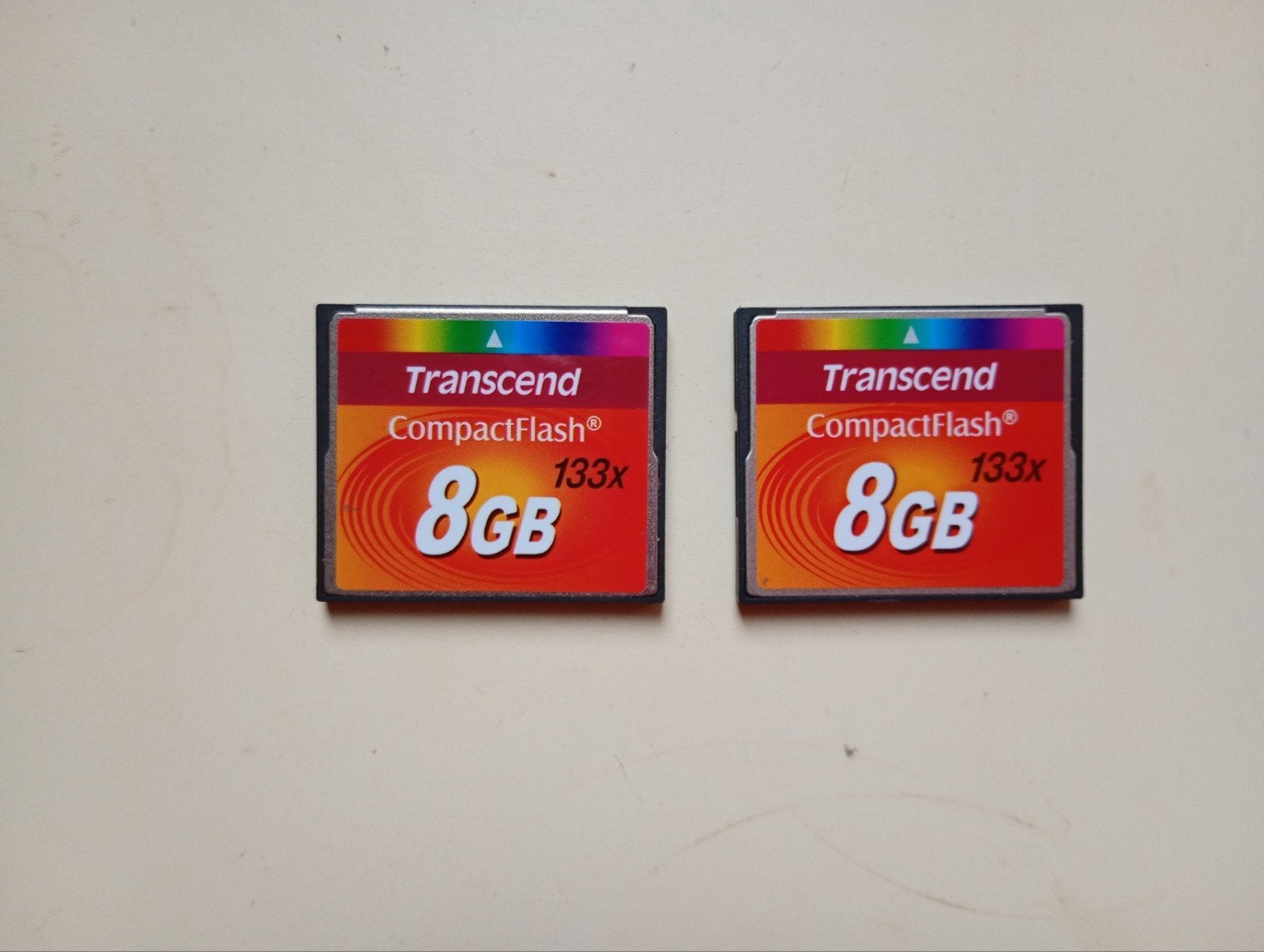 2x CompactFlash "Transcend" 8GB  133x, Audio, Tv en Foto, 8 GB, Nieuw, Ophalen of Verzenden, Fotocamera