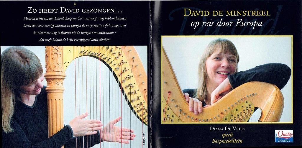 Harp CD van Diana de Vries David de minstreel, Ophalen of Verzenden, Zo goed als nieuw, Overige typen