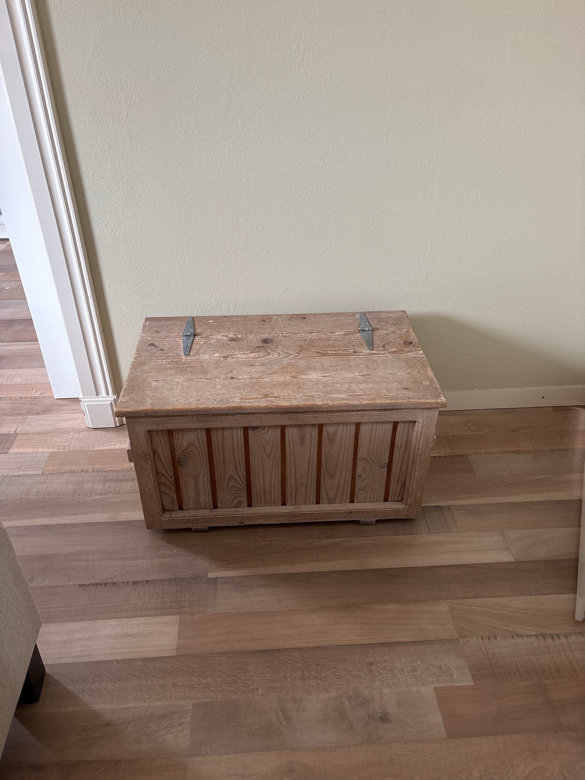 Houten kist met deksel - Opbergkist, Huis en Inrichting, Woonaccessoires | Kisten, Ophalen, Gebruikt, 50 tot 100 cm, Grenenhout