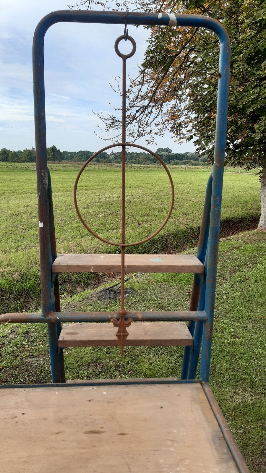 Ijzeren frame, krans muur/deur hanger mooi Geroest 23x, Ophalen