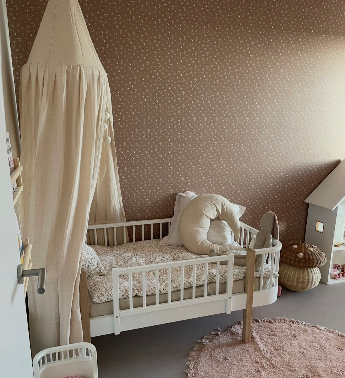 Oliver Furniture Wood Mini eiken - inclusief matras, Ophalen, 70 tot 85 cm, Zo goed als nieuw, Matras