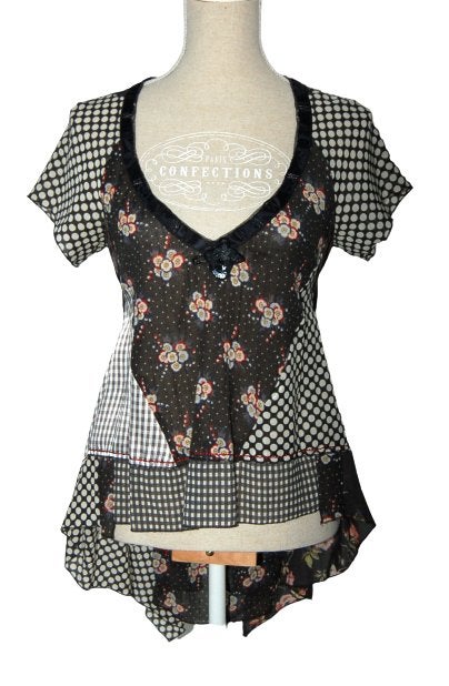 Marithe Francois Girbaud blousetop, tuniek, Mt. M, Maat 38/40 (M), Zo goed als nieuw, Korte mouw, Marithe Francois Girbaud