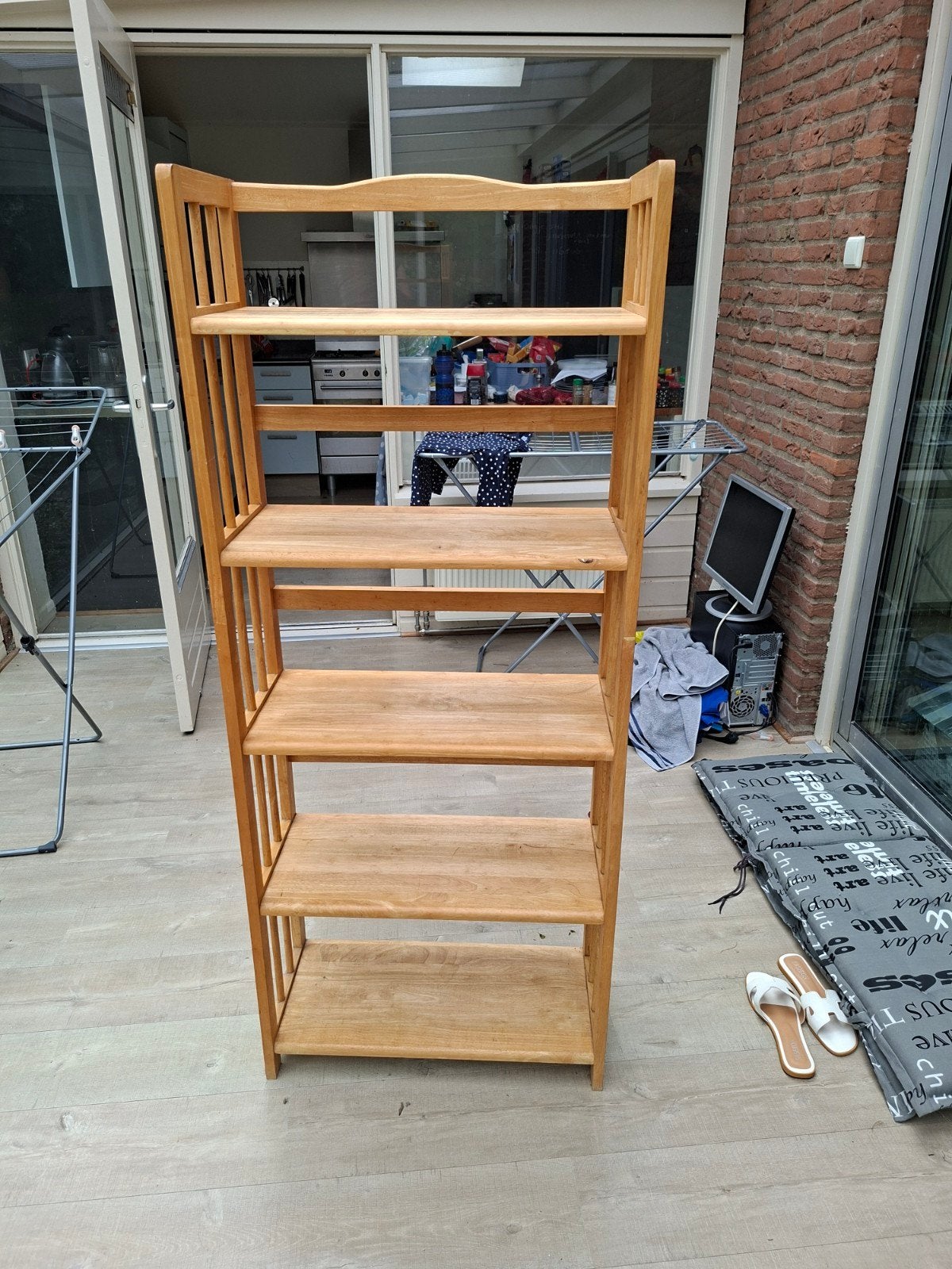 Massief houten rek / boekenkast uit Zuid-Korea, Ophalen, 25 tot 50 cm, 50 tot 100 cm