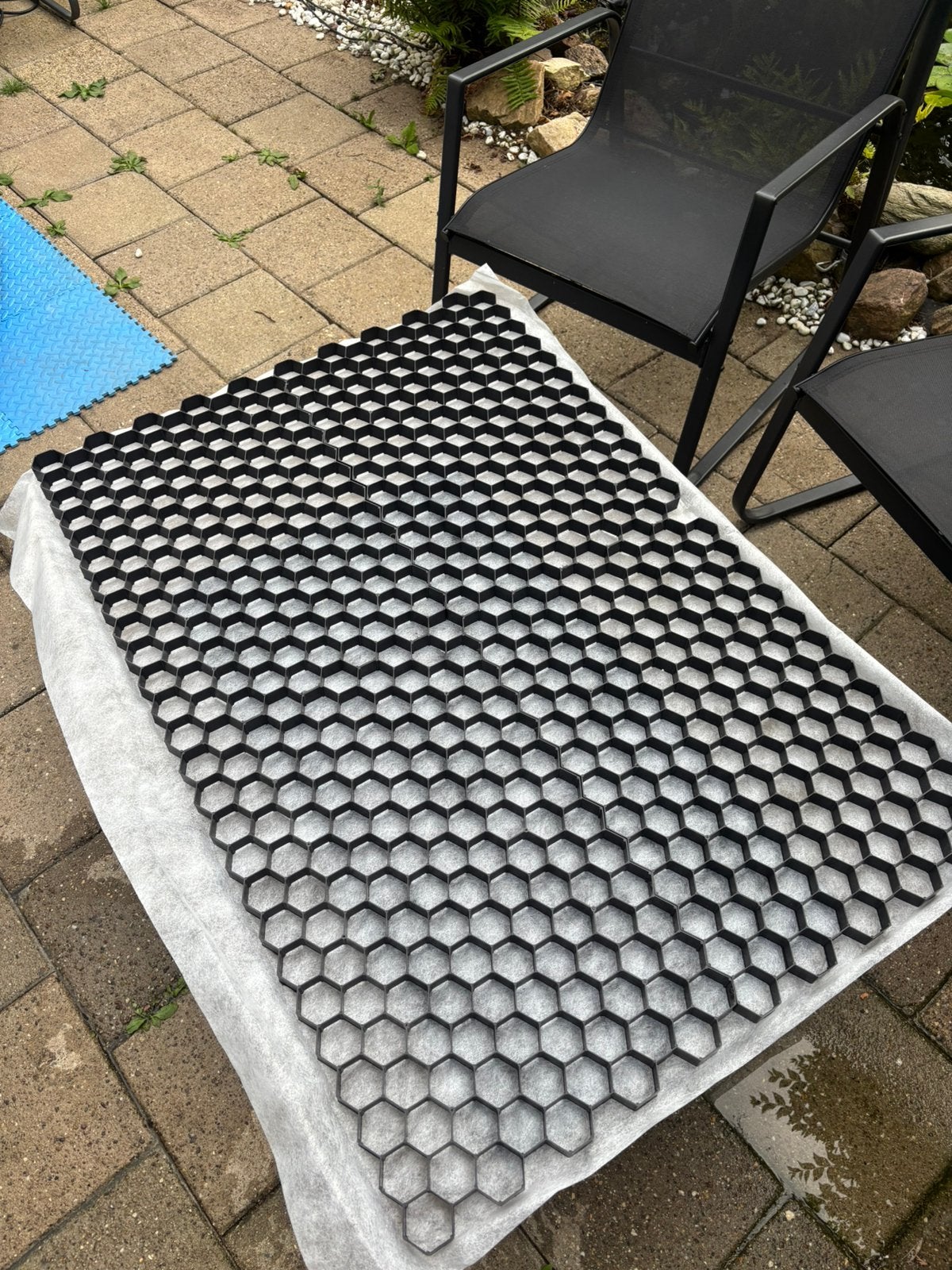 Honingraat Mat, Ophalen, Overige materialen, Zwart, Overige typen