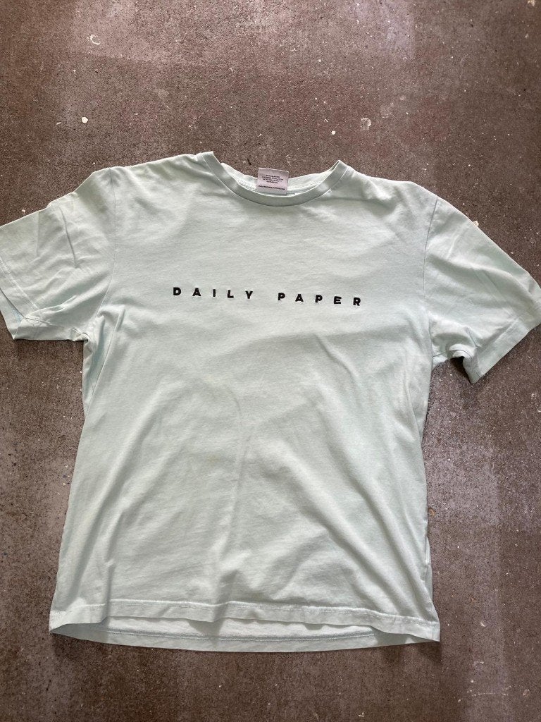 Daily Paper Tshirt Big Logo - S - Mintgreen, Ophalen of Verzenden, Daily Paper, Gedragen, Groen