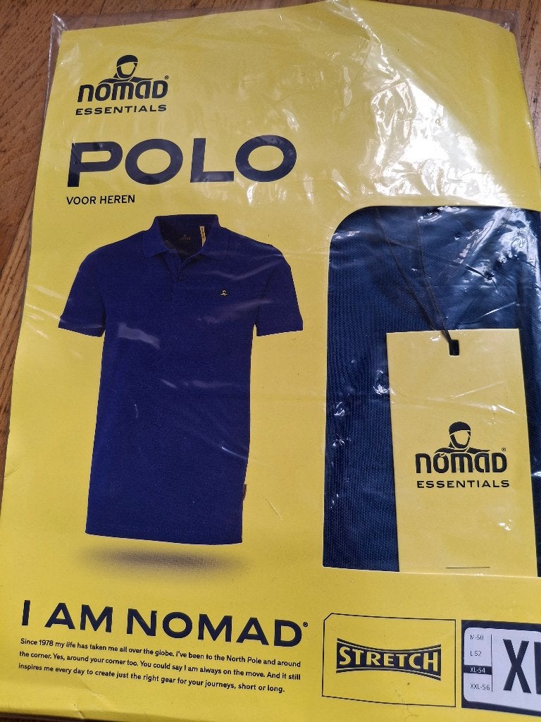 Nomad polo heren xl blauw  pique, Ophalen of Verzenden, Zo goed als nieuw, Maat 56/58 (XL), Blauw