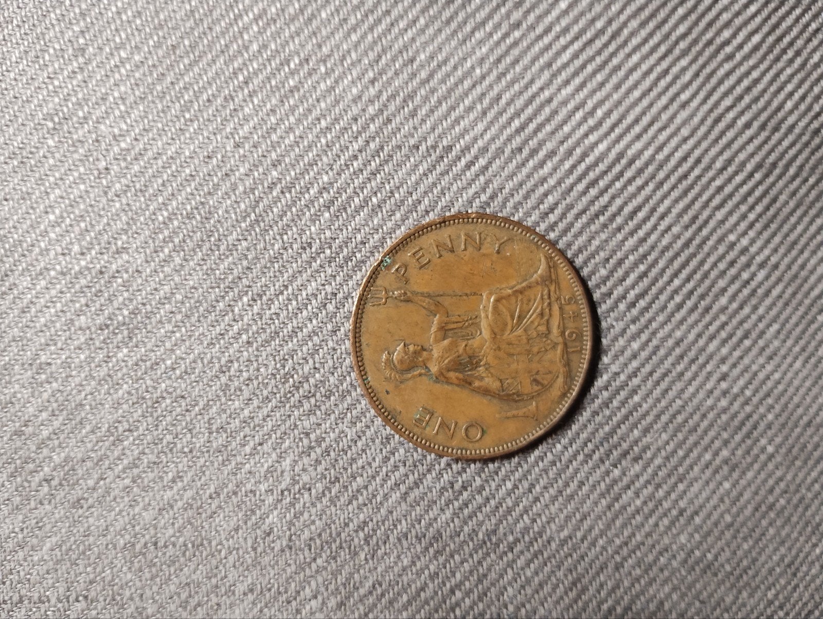 1 Penny 1945 George VI (Groot-Brittannië) (M-0374), Verzenden, Overige landen, Losse munt