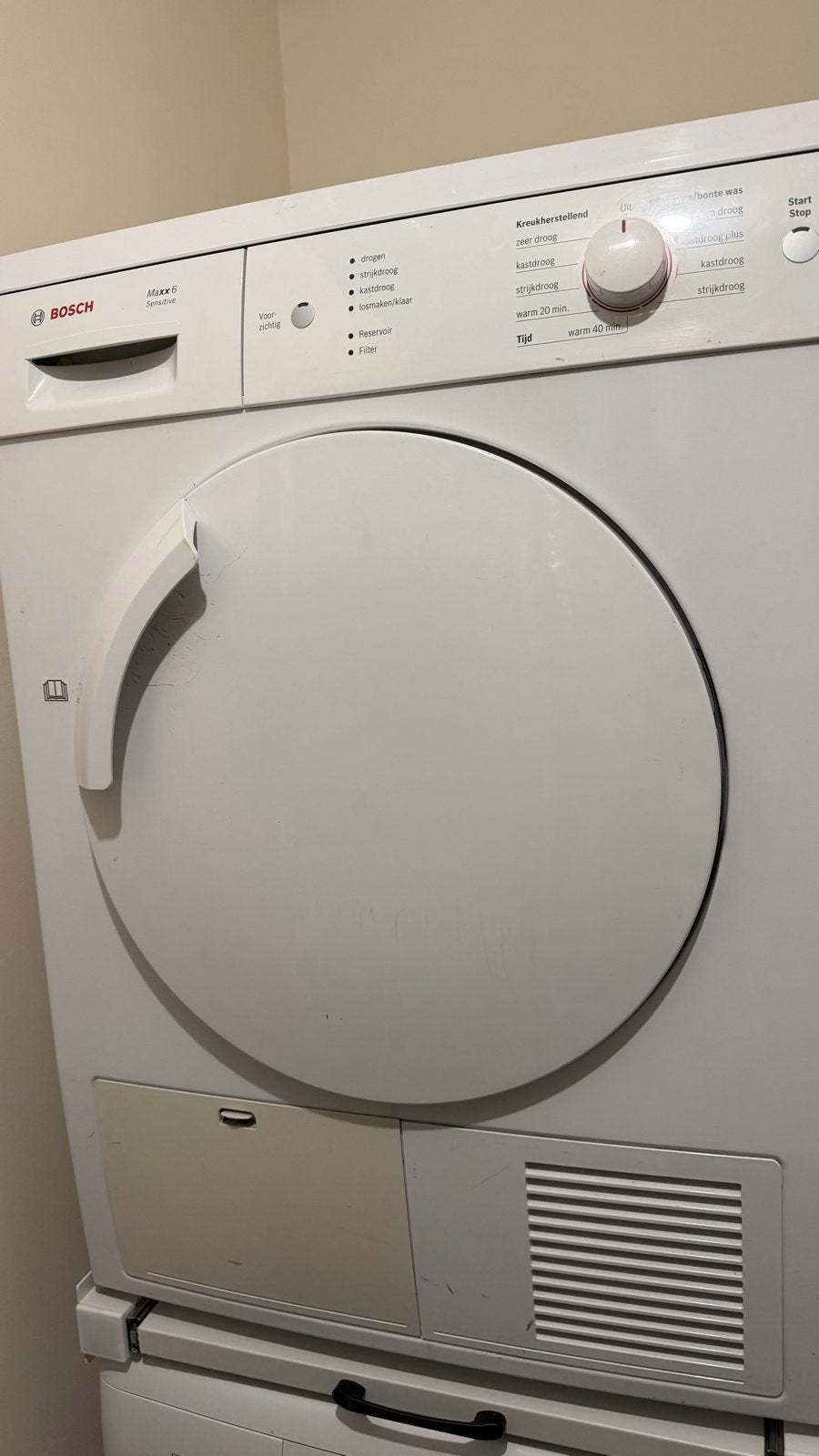Defecte Bosch Maxx 6 Sensitive droger - gratis af te halen, Ophalen, 6 tot 8 kg, Voorlader, Niet werkend