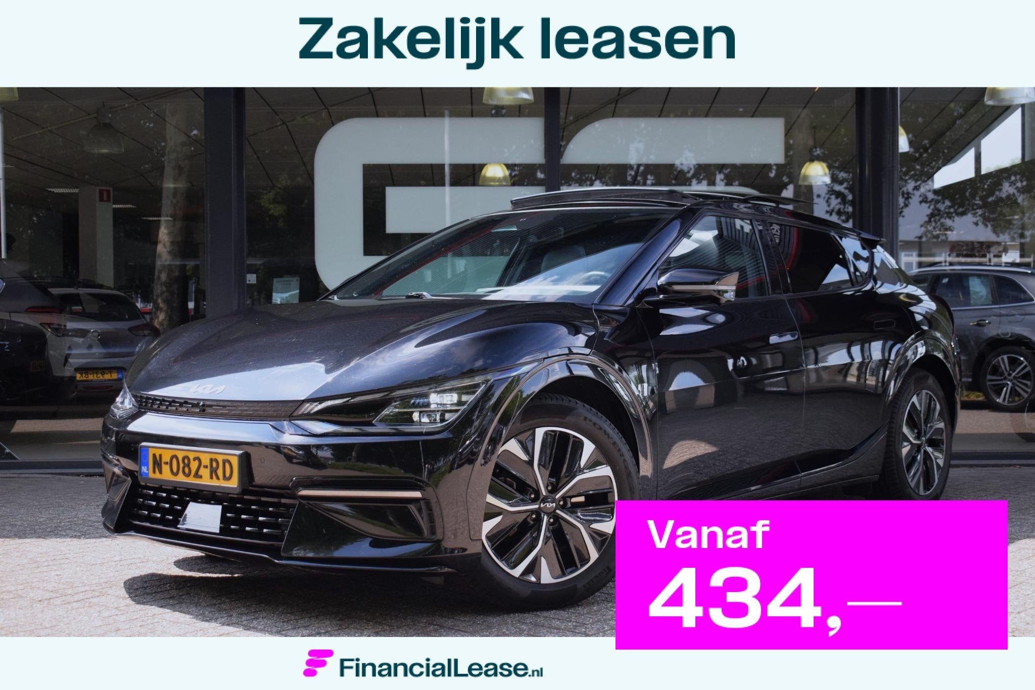 Kia EV6 GT-Line 77.4 kWh |100% SOH!|PANO|360 CAM|ACC|, 228 pk, Achterwielaandrijving, Gebruikt, Zwart