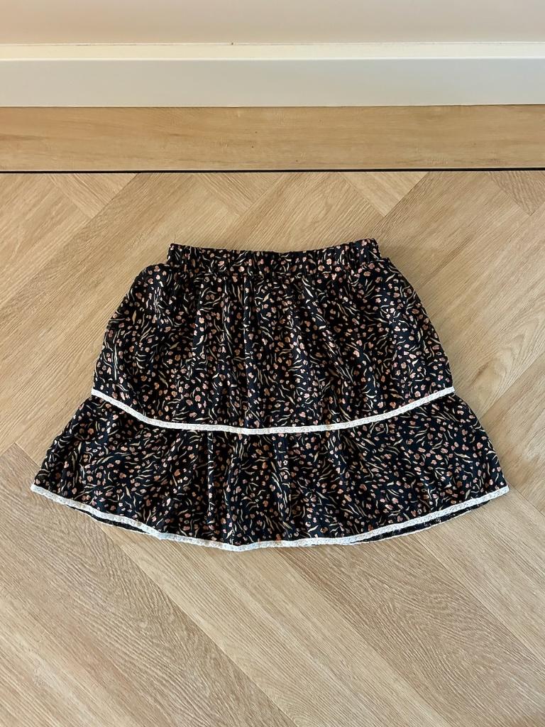 *NIEUW!* Zwart rokje met glitter en print, Loavies, maat XS, Zwart, Nieuw, Ophalen of Verzenden, Loavies