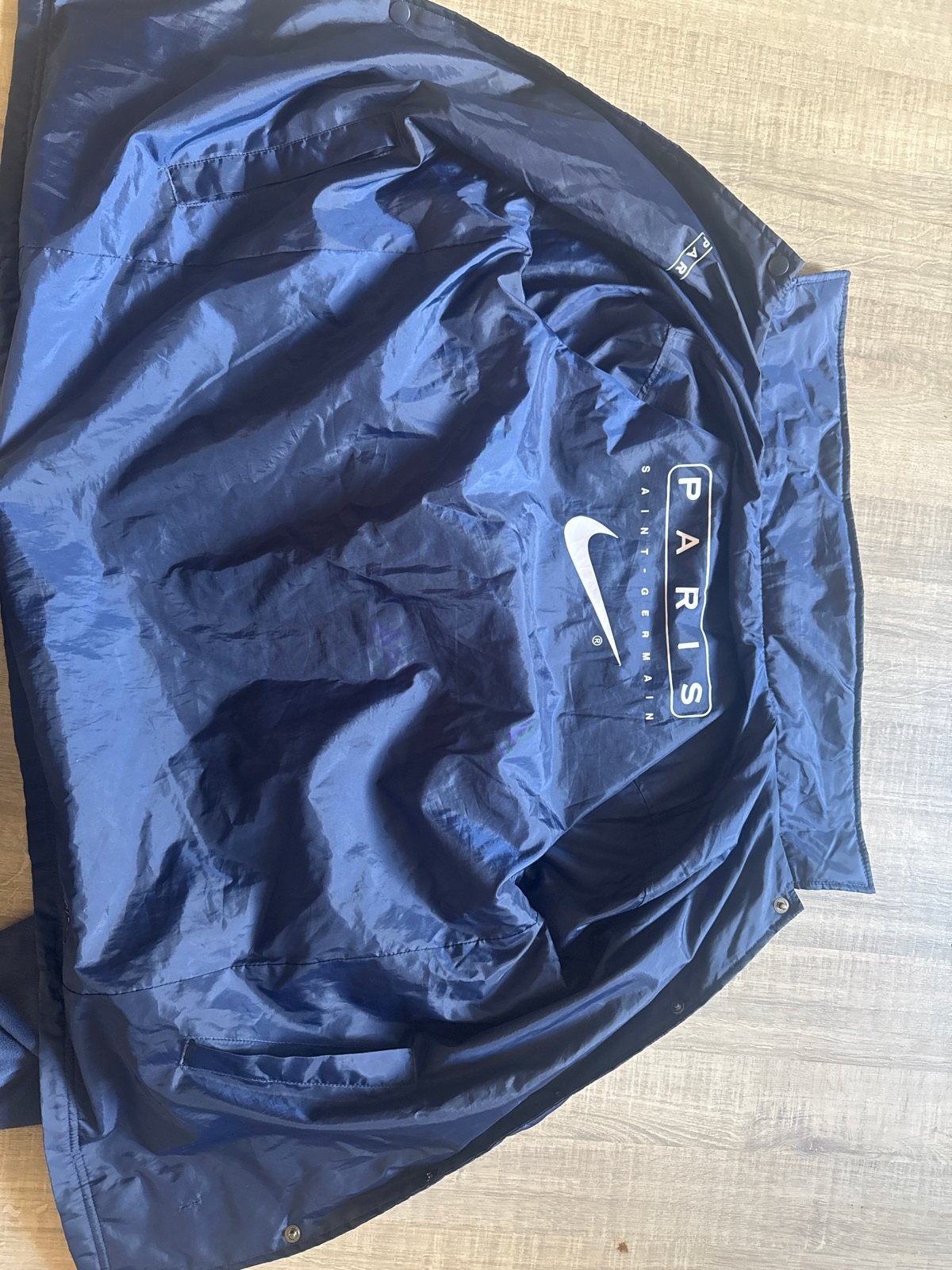 Nike Paris Saint-Germain Windjack - Maat S, Ophalen of Verzenden, Zo goed als nieuw, Maat 46 (S) of kleiner, Blauw