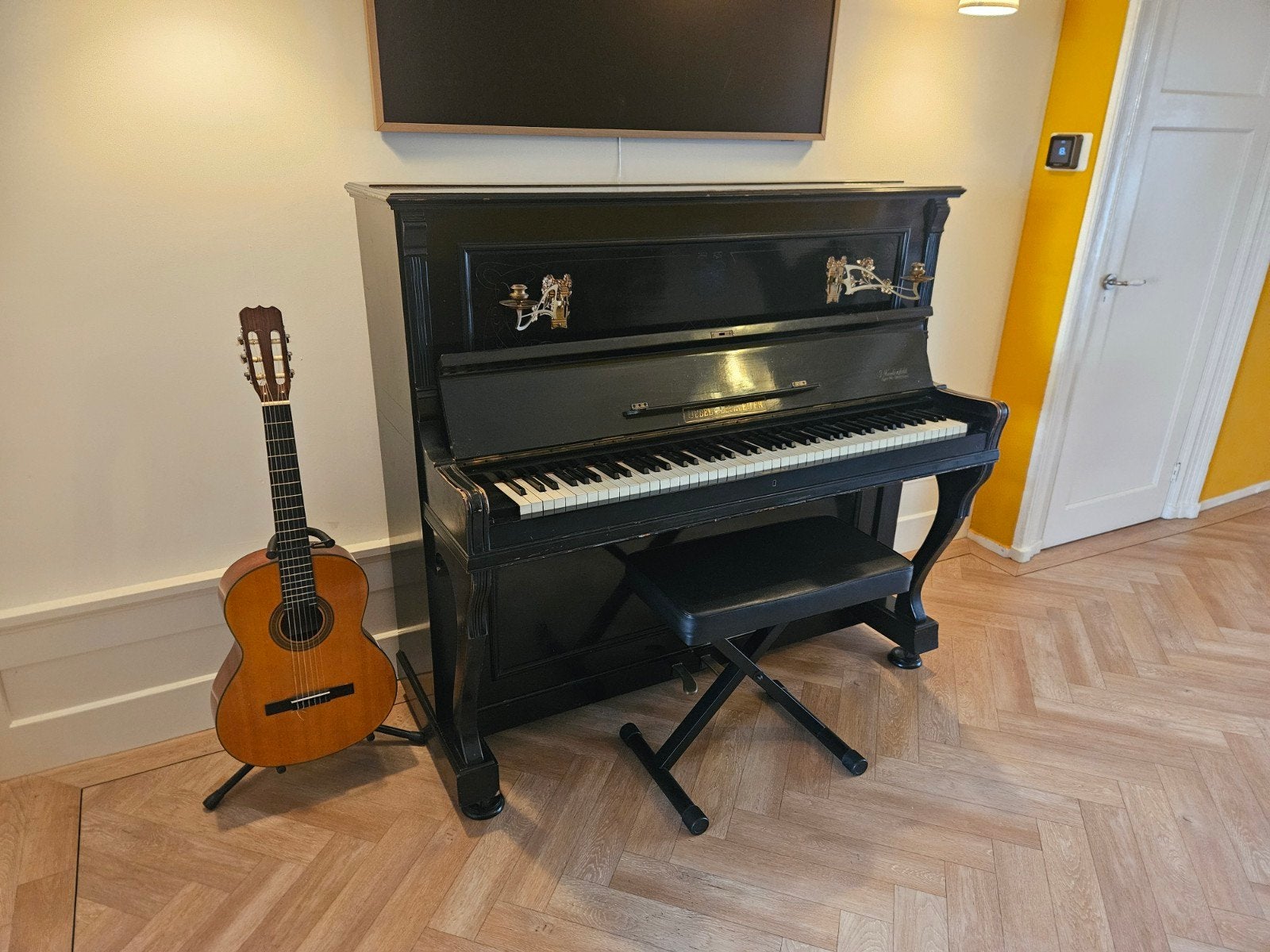 Antieke piano Uebel & Lechleiter, begin 20ste eeuw, Ophalen, Gebruikt, Zwart, Piano