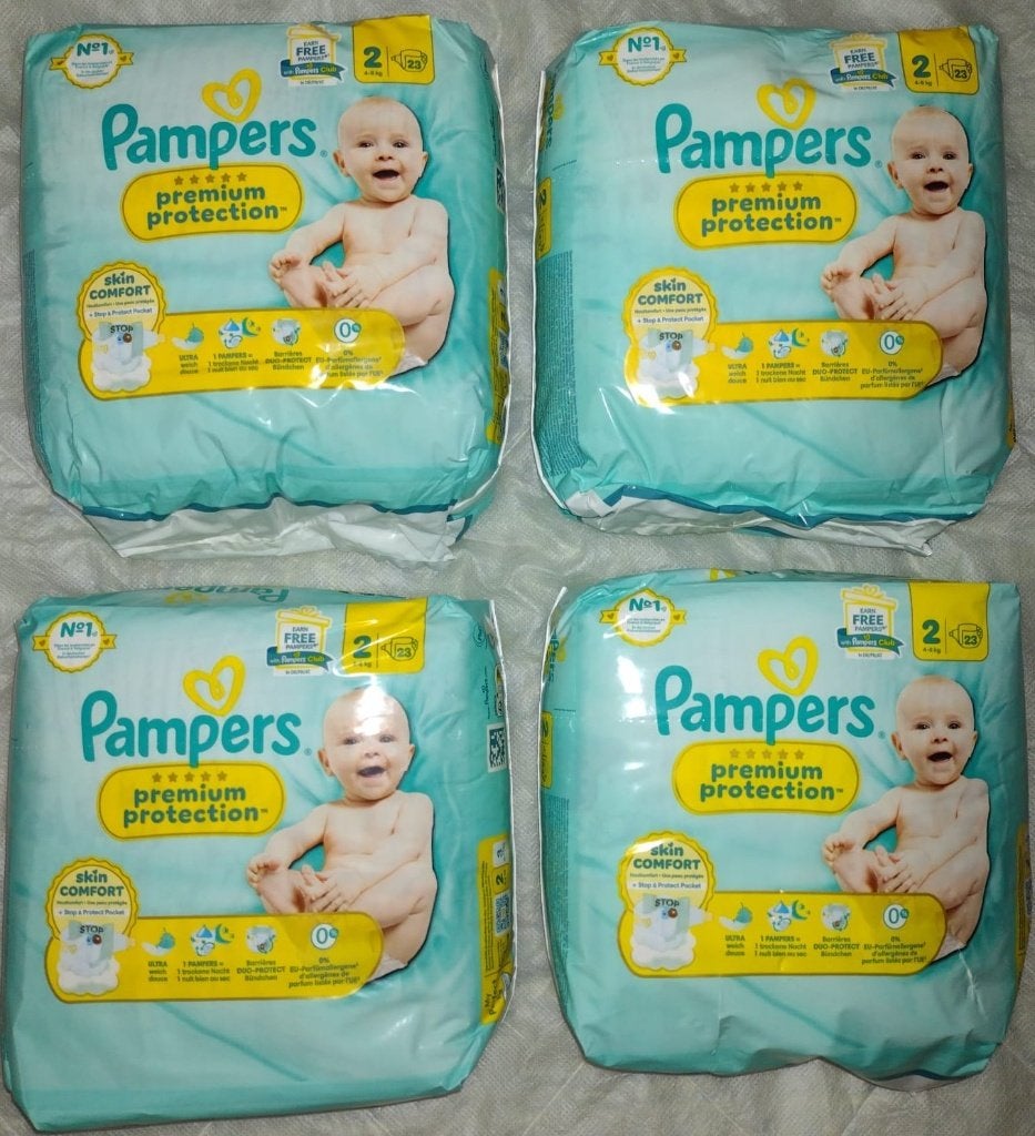 4 pakken Pampers premium protection maat 2 23 pampers pr pak, Ophalen of Verzenden, Nieuw