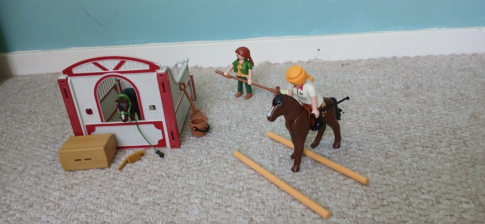 Playmobil Paardenstal met Figuren en Accessoires, Ophalen, Gebruikt, Gebouw, Complete set