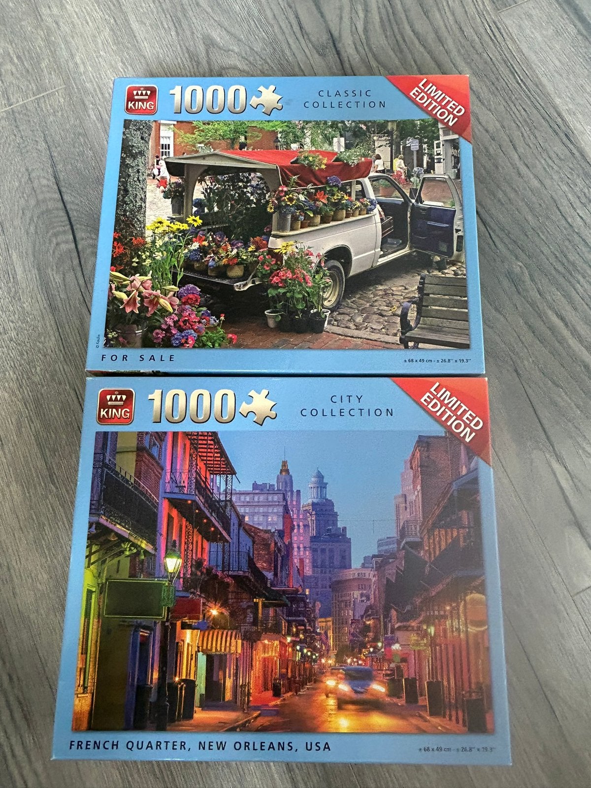 2 king limited editions puzzels 1000 stukjes, Ophalen of Verzenden, 500 t/m 1500 stukjes, Zo goed als nieuw