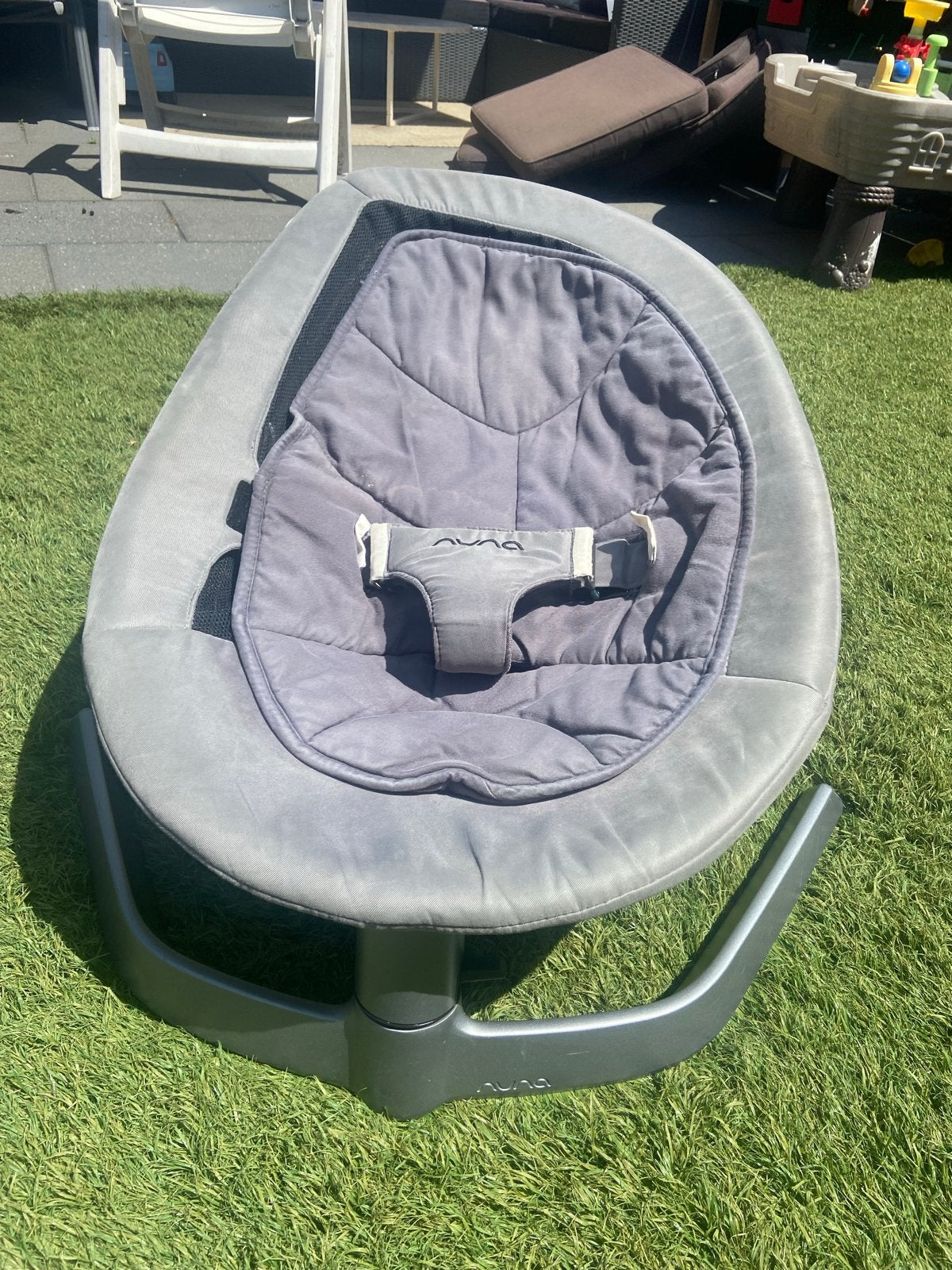 Nuna Leaf Wipstoel - Grijs, Kinderen en Baby's, Wipstoeltjes, Gebruikt, Wipstoel, Met gordel(s) of riempje(s), Ophalen