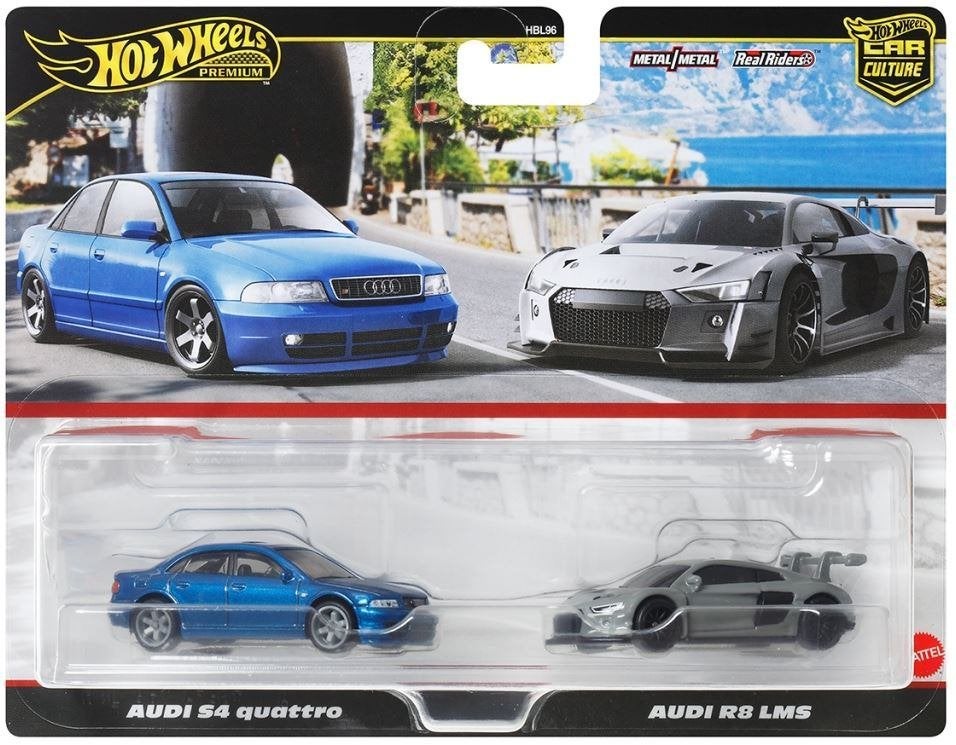 Hot Wheels Premium 2-Pack Audi S4 Quattro & Audi R8 LMS, Ophalen of Verzenden, Nieuw