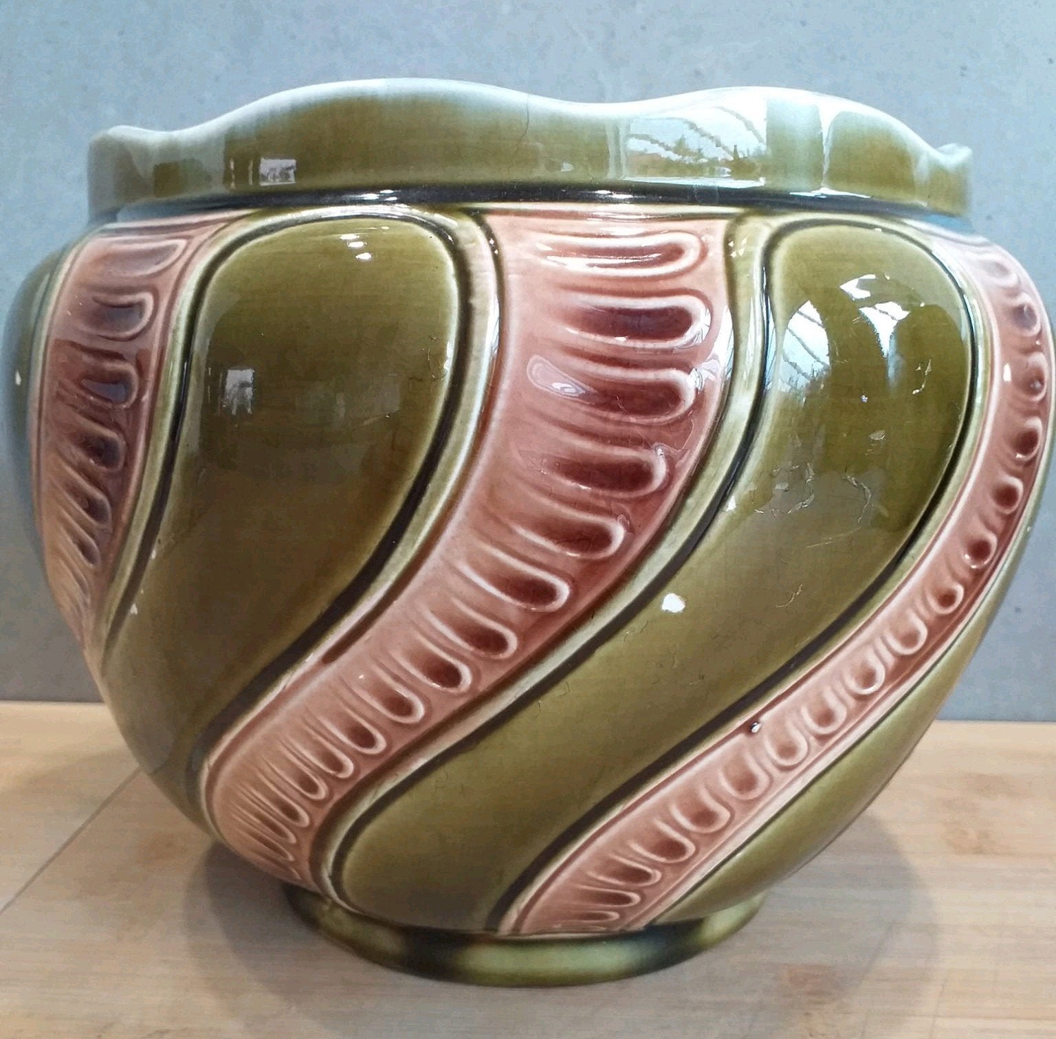 Antieke 1880-1910 bloempot Ludwig Wessel Bonn, Antiek en Kunst, Ophalen