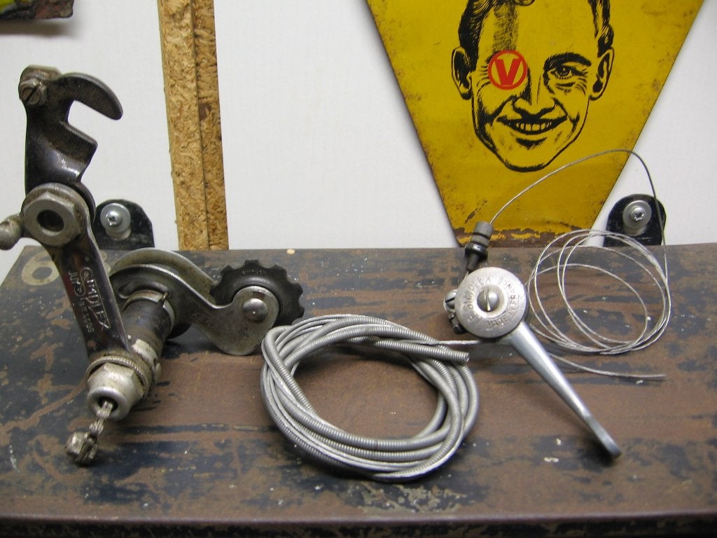 Simplex achter derailleur compleet jaren 50, Gebruikt, LE Simplex, Verzenden, Staal