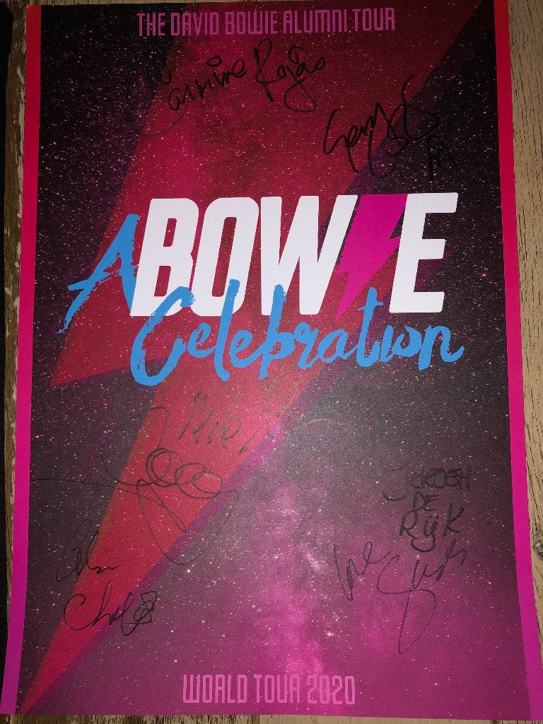 David Bowie gesigneerd poster, Ophalen of Verzenden, Poster, Artwork of Schilderij, Gesigneerd