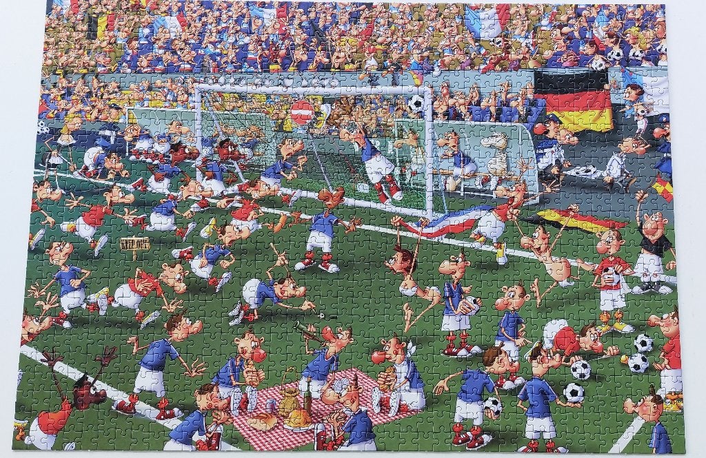 Piatnik puzzel voetbal Francois Ruyer 1000 stukjes, Ophalen of Verzenden, 500 t/m 1500 stukjes, Zo goed als nieuw, Legpuzzel