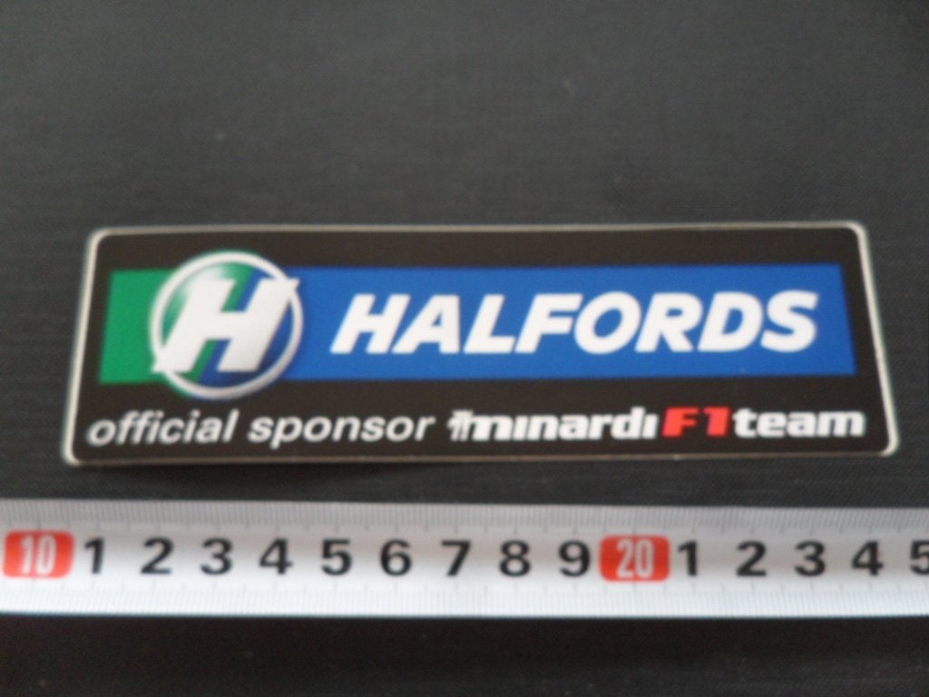 sticker halfords official sponsor minardi F1 team, Ophalen, Zo goed als nieuw