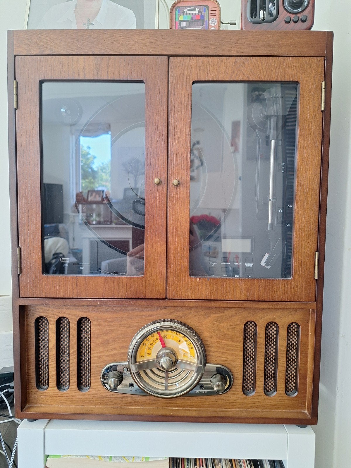 Radio, platenspeler, cd en cassette recorder , usb, Ophalen