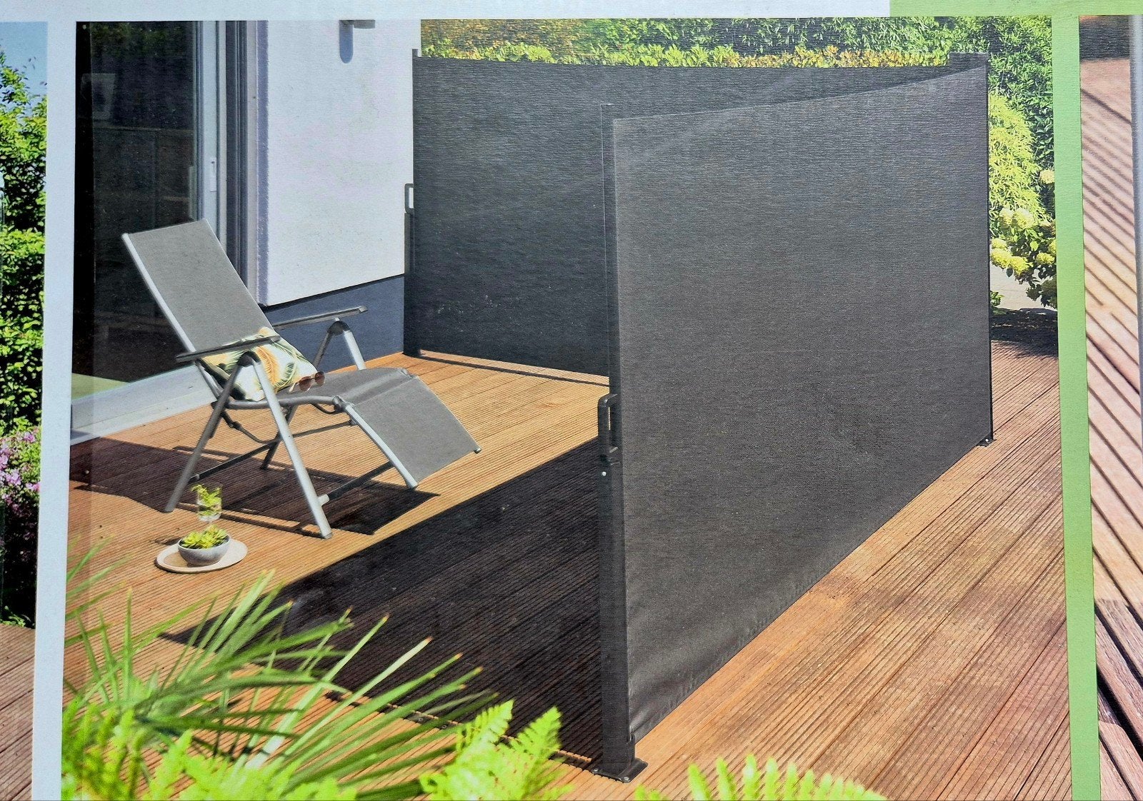 2x nieuw in doos dubbele 2x3m totaal 12m terrasscherm, Tuin en Terras, Ophalen, Nieuw, 200 cm of meer, 150 tot 200 cm