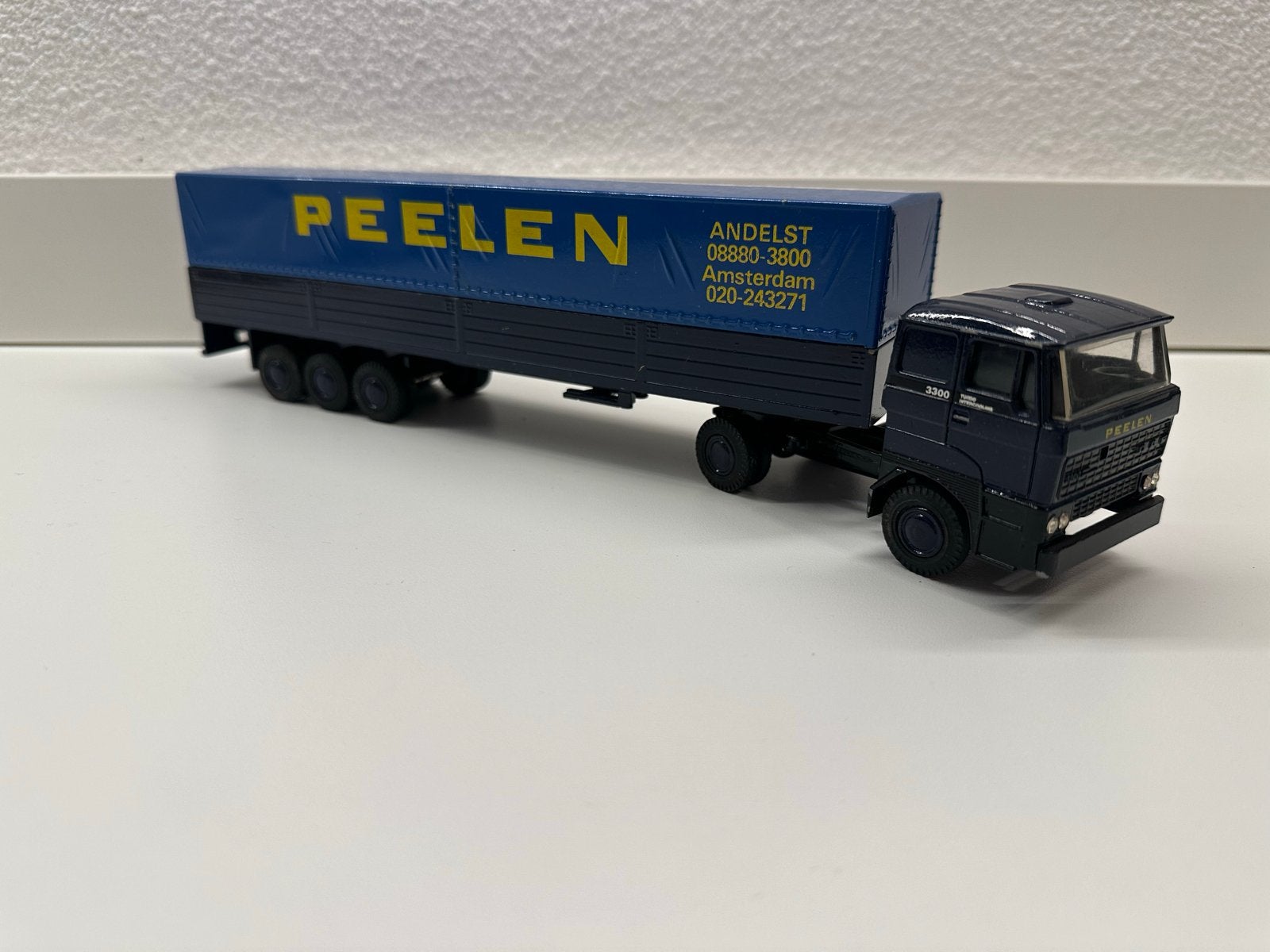 Lion Toys DAF 2800 Peelen trekker met huifoplegger, Ophalen of Verzenden, Zo goed als nieuw, Bus of Vrachtwagen, Lion Toys