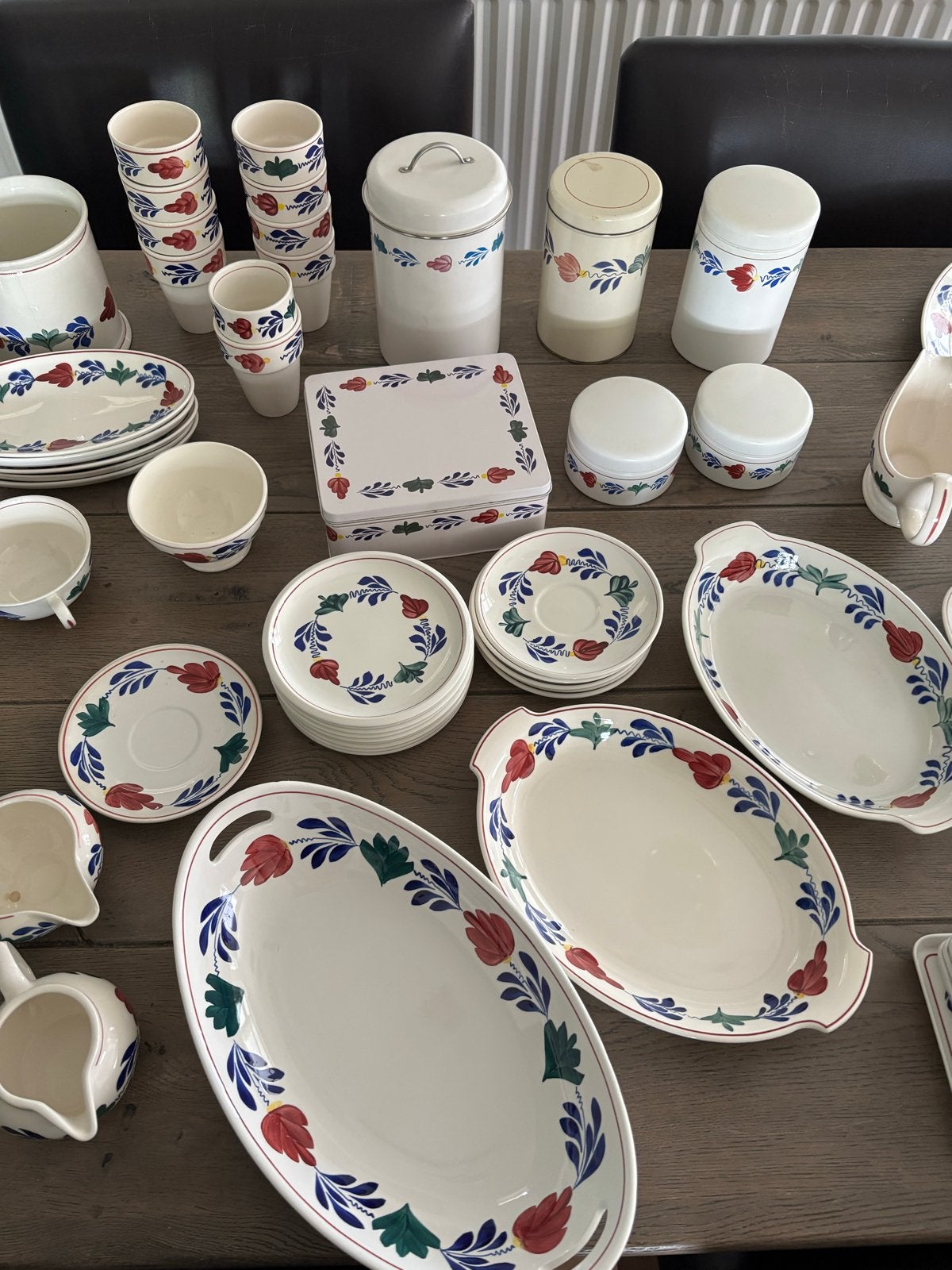 Boerenbont servies collectie - schalen, terrines, voorraadpo, Huis en Inrichting, Keuken | Servies, Ophalen, Gebruikt, Keramiek