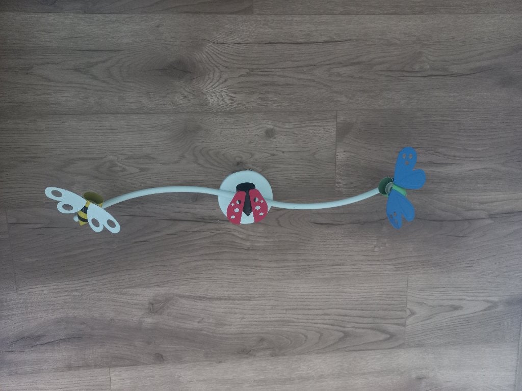 plafondlamp kinderkamer Ikea vlinder bij lieveheersbeestje, Gebruikt, Modern, Meerkleurig, Overige fittingen