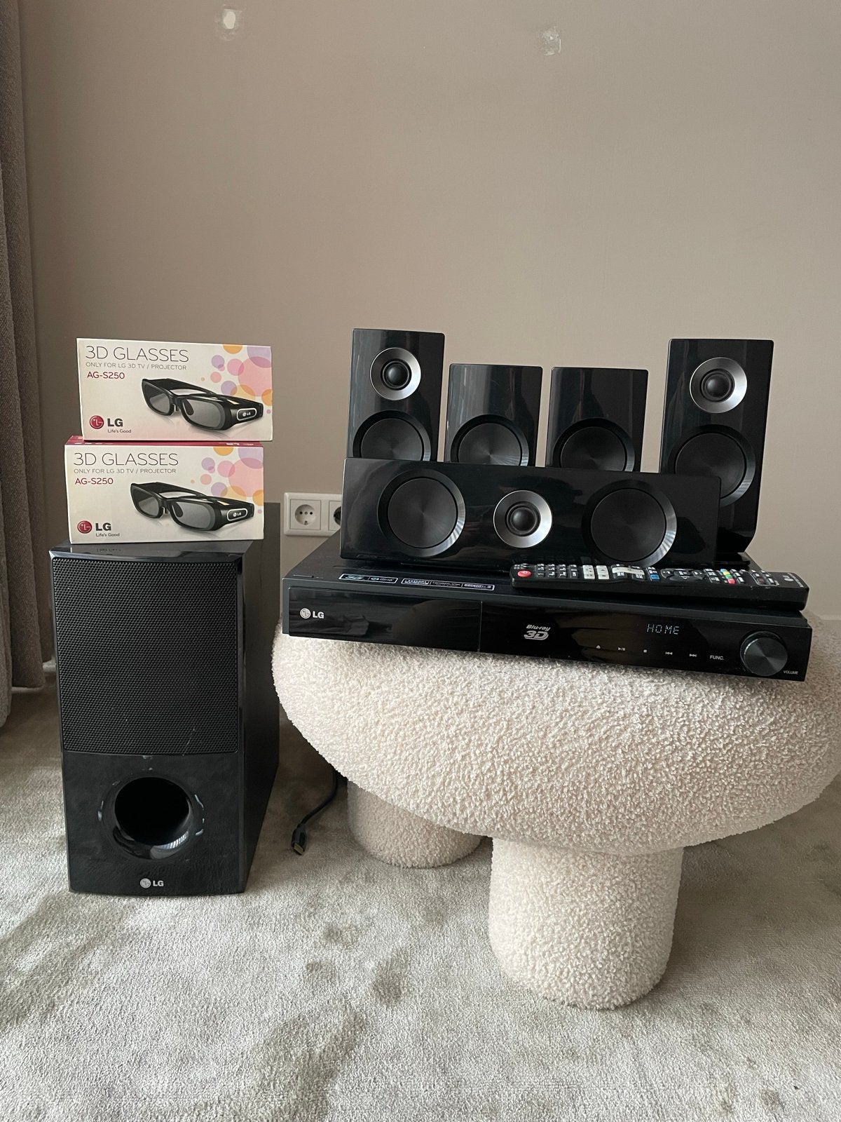 LG 3D Blu-ray Home Cinema Set HX996TS met 3D brillen, Gebruikt, Blu-ray-speler, 70 watt of meer, 5.1-systeem