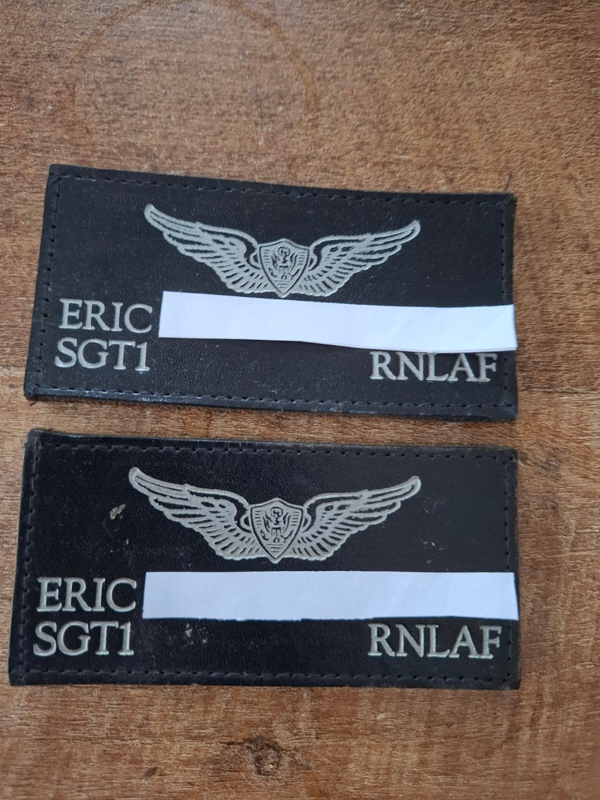 2x Leren Flightnurse Patch Koninklijke Luchtmacht, Ophalen of Verzenden, Luchtmacht, Nederland, Embleem of Badge