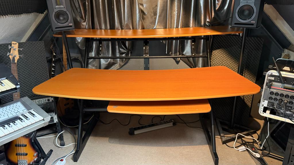 Studio bureau meubel, Opbergruimte, Gebruikt, Hout, Bruin