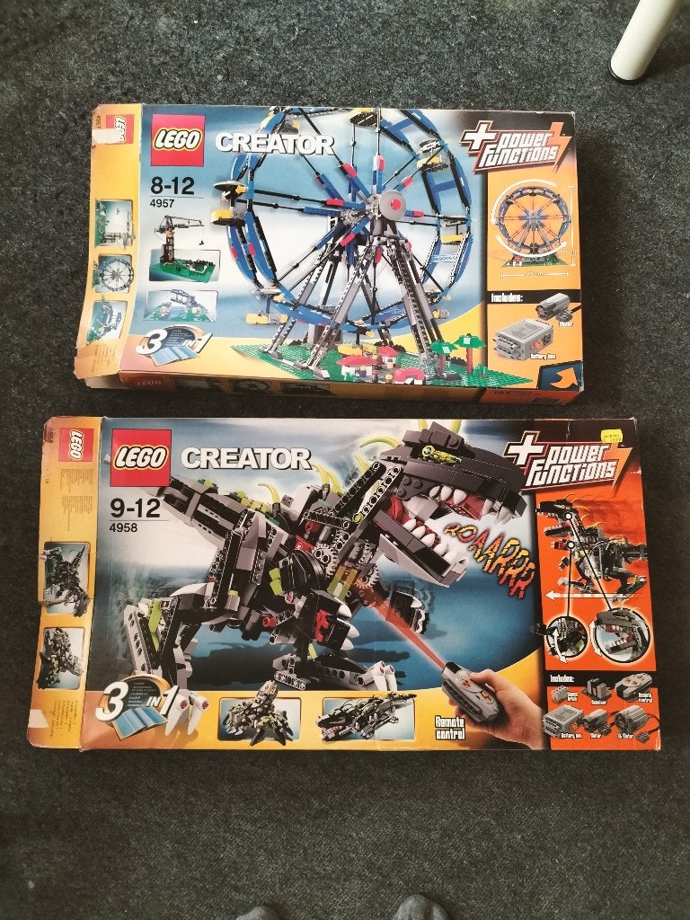 LEGO Creator: Reuzenrad 4957& Monster Dino4958, Gebruikt, Lego, Ophalen of Verzenden, Meerdere sets