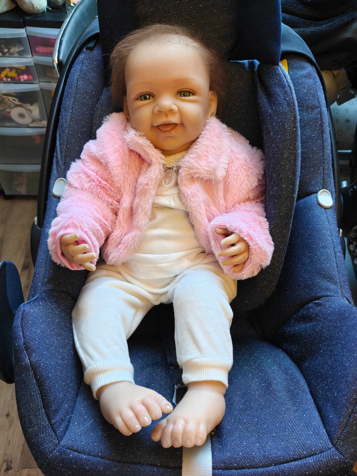 grappige lieve reborn babypop, Ophalen of Verzenden, Pop