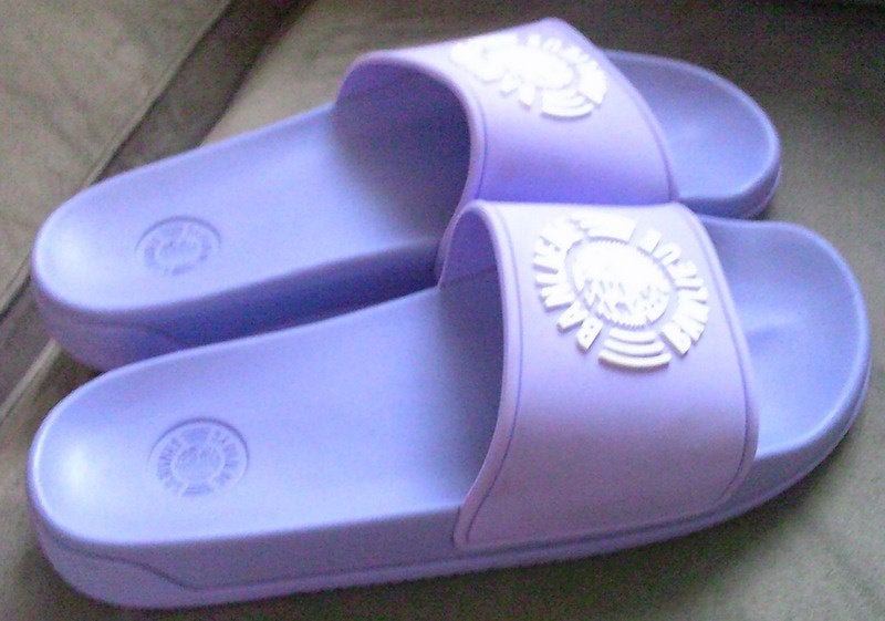 Clan de Banlieue slide slipper purple/white 44, Kleding | Heren, Schoenen, Slippers, Overige kleuren, Ophalen of Verzenden, Gedragen